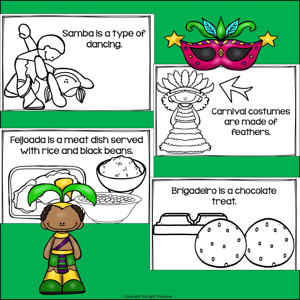 Carnival in Brazil Mini Book for Early Readers