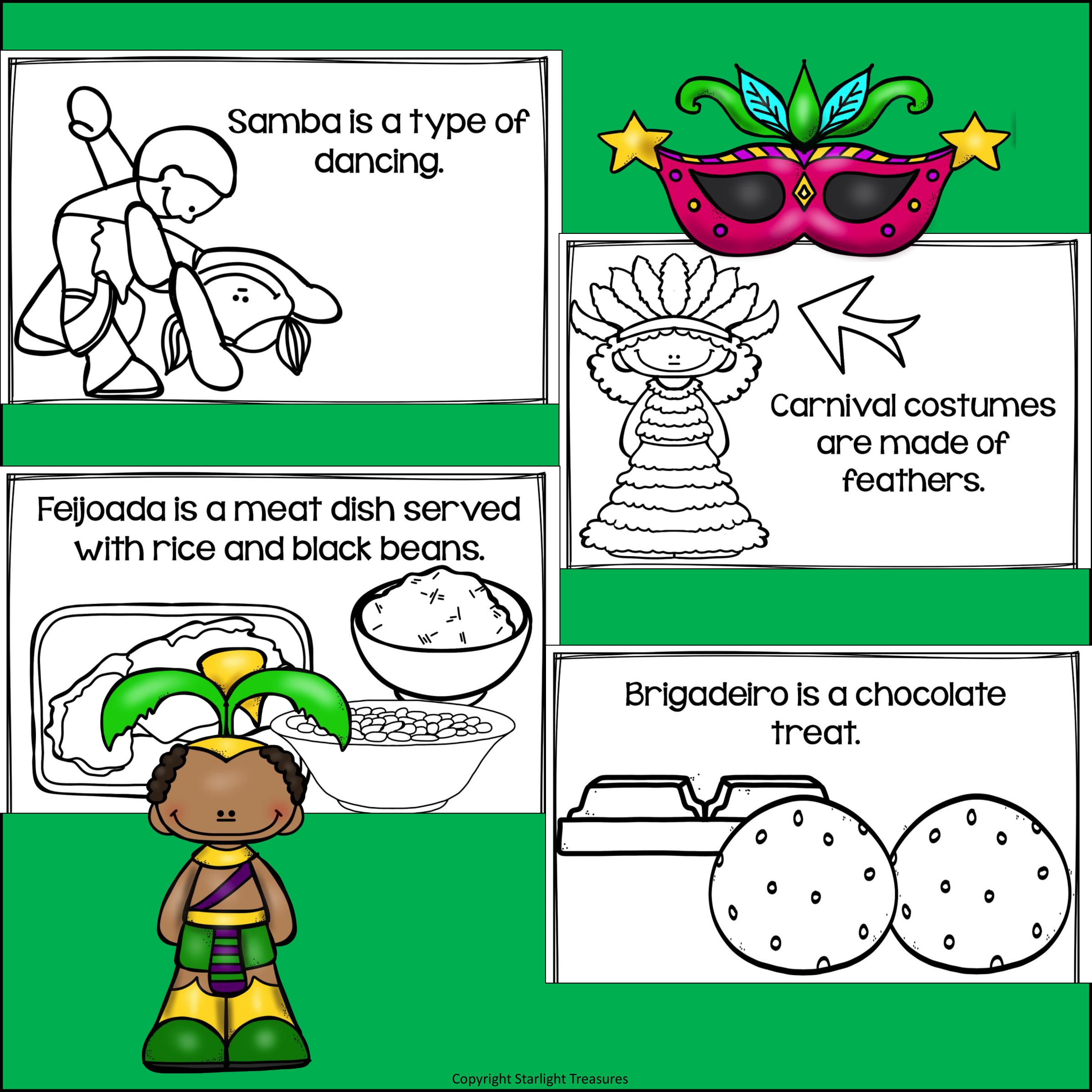 Carnival in Brazil Mini Book for Early Readers