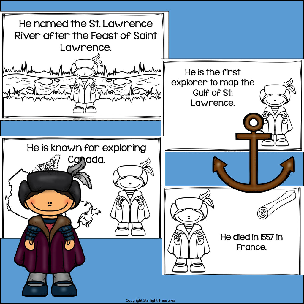 Jacques Cartier Mini Book for Early Readers: Early Explorers