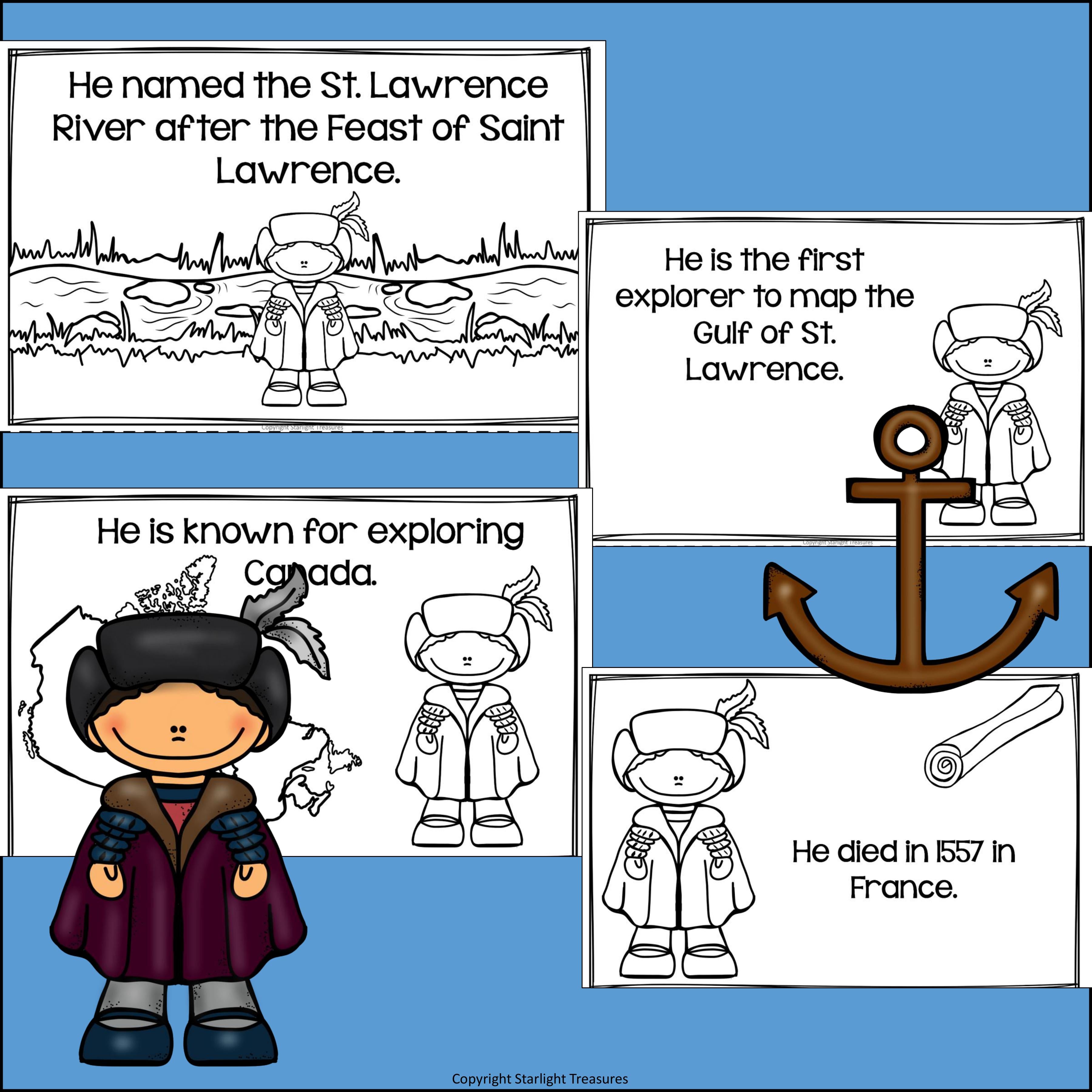 Jacques Cartier Mini Book for Early Readers: Early Explorers