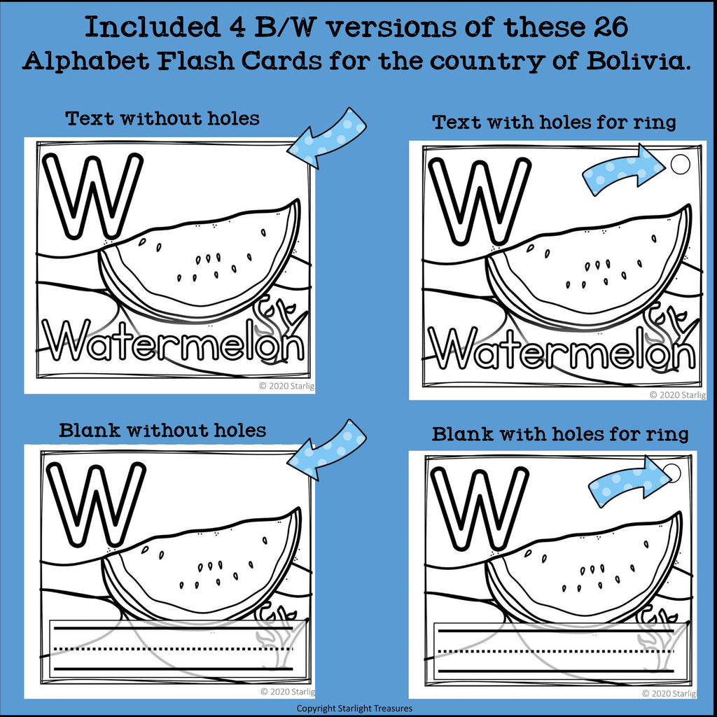 Alphabet Flash Cards for Early Readers - Country of Botswana
