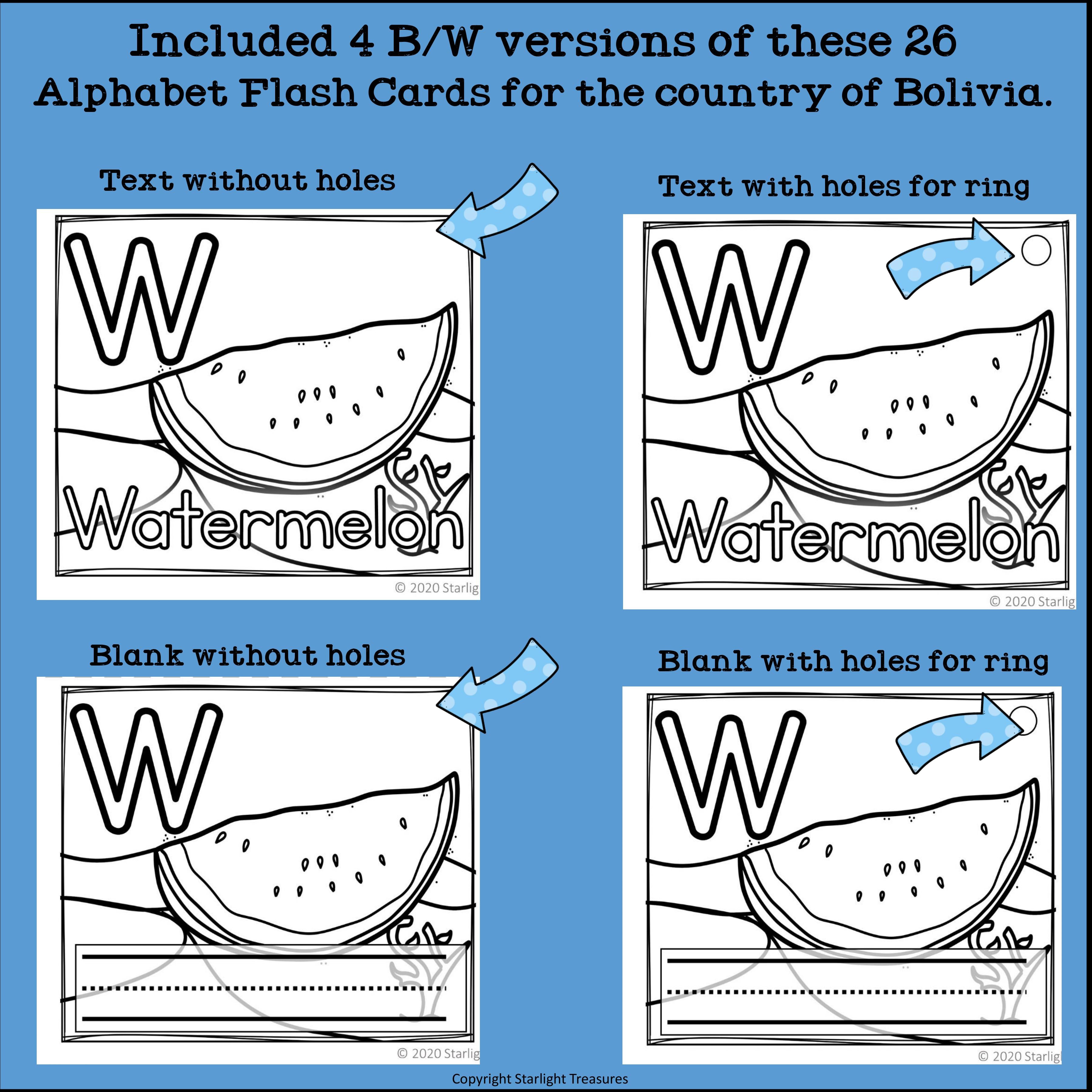 Alphabet Flash Cards for Early Readers - Country of Botswana