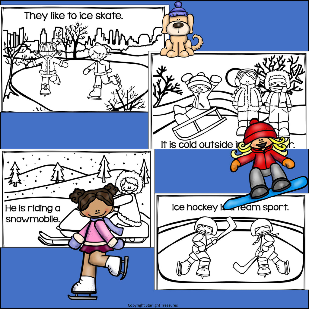 Winter Sports Mini Book for Early Readers