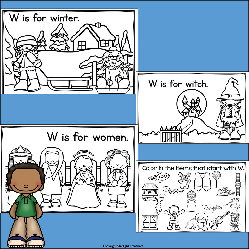 Alphabet Letter of the Week: The Letter W Mini Book