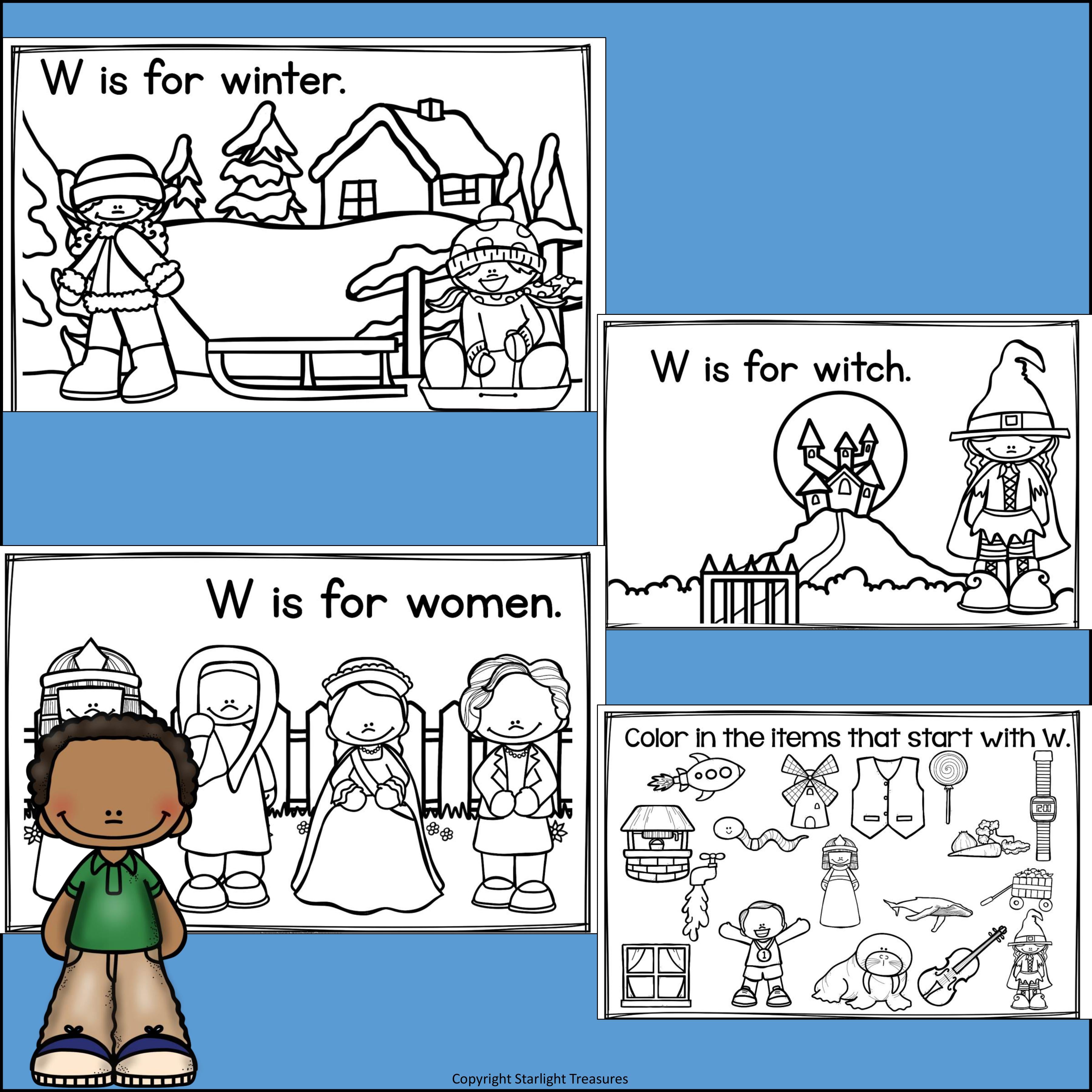 Alphabet Letter of the Week: The Letter W Mini Book