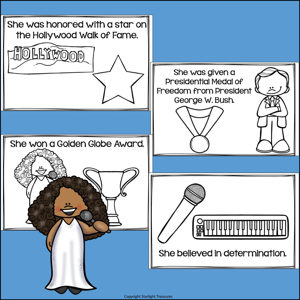 Diana Ross Mini Book for Early Readers: Women's History Month