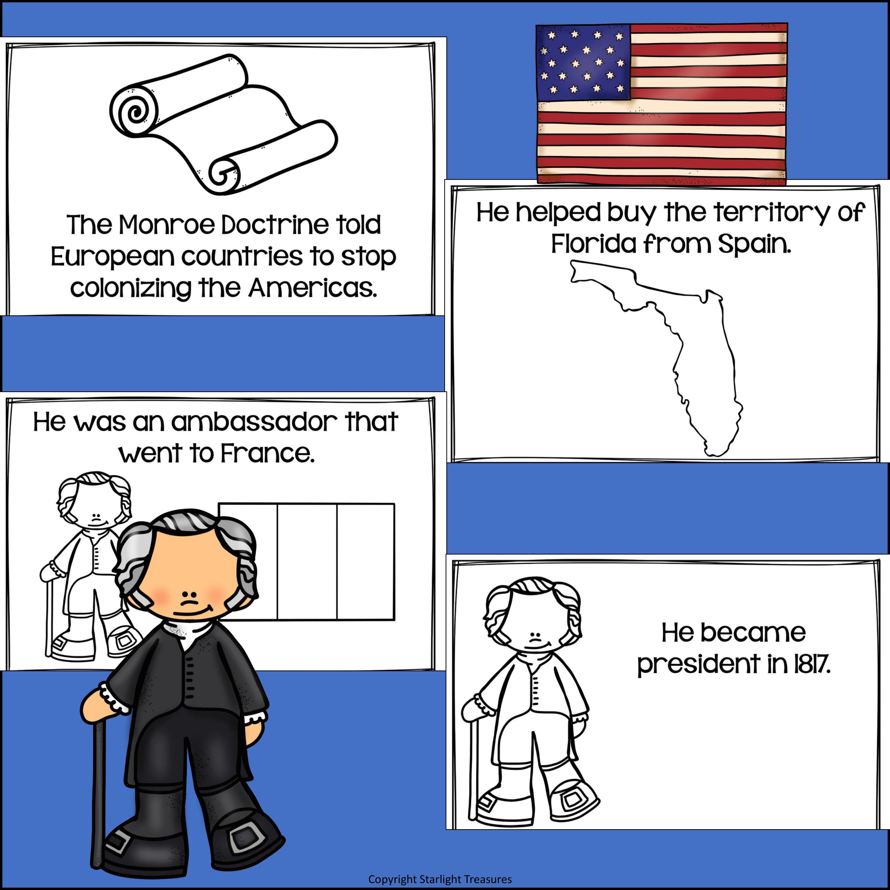 James Monroe Mini Book for Early Readers