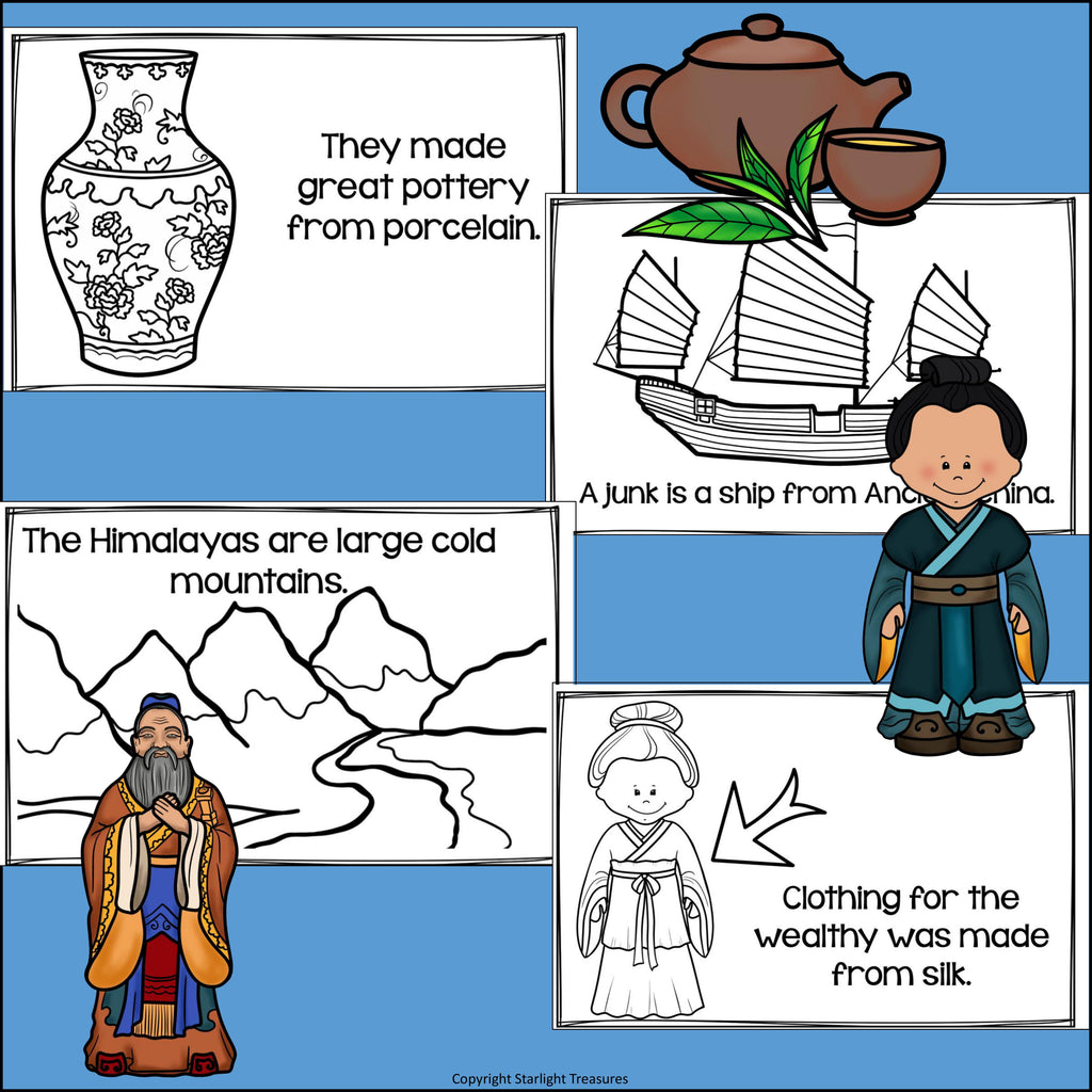Ancient China Mini Book for Early Readers - Ancient Civilizations Activities