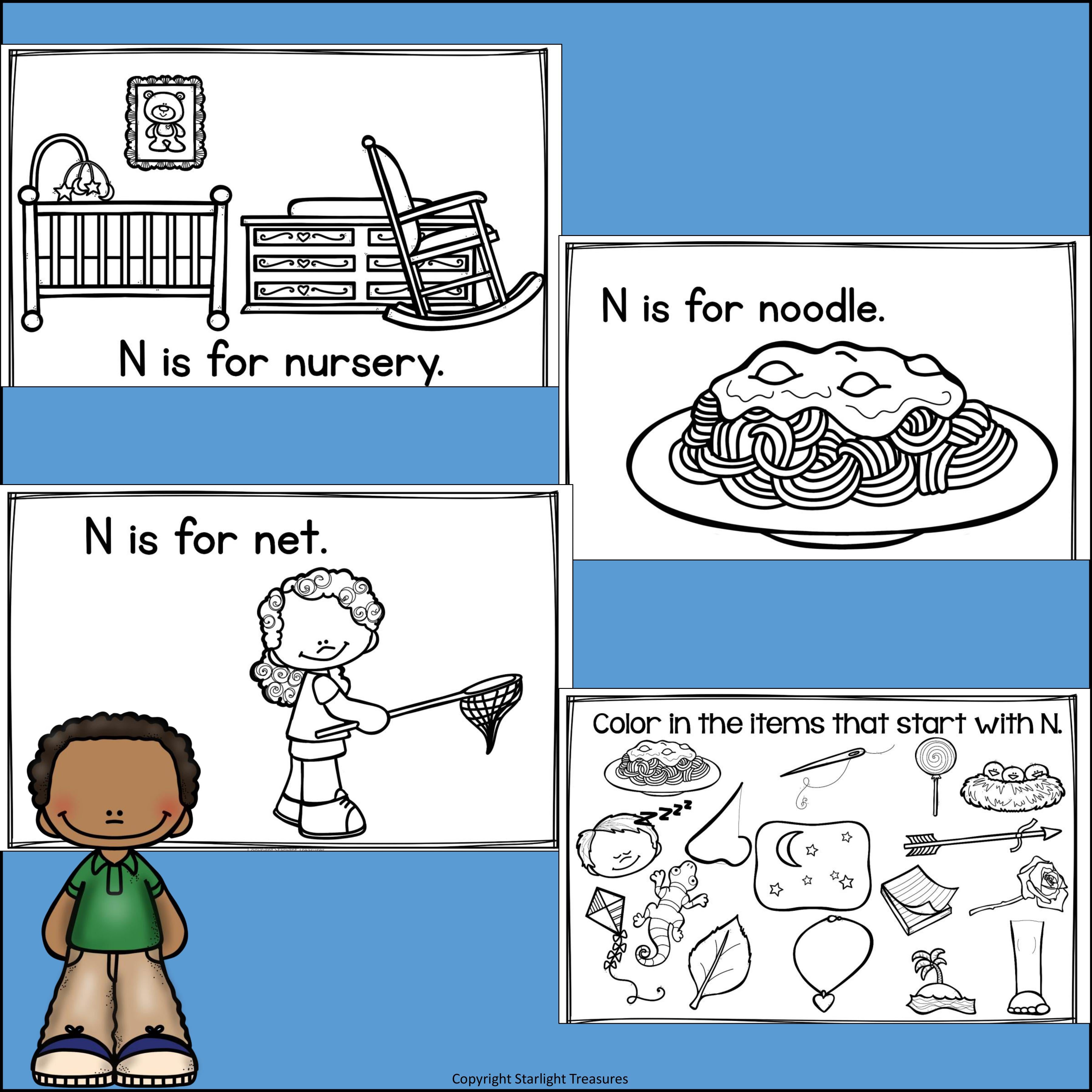 Alphabet Letter of the Week: The Letter N Mini Book