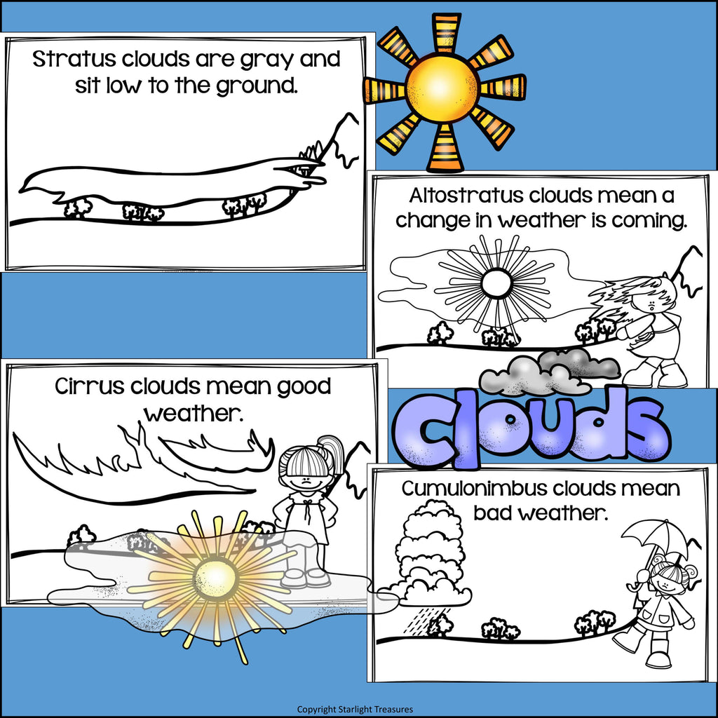 Clouds Mini Book for Early Readers