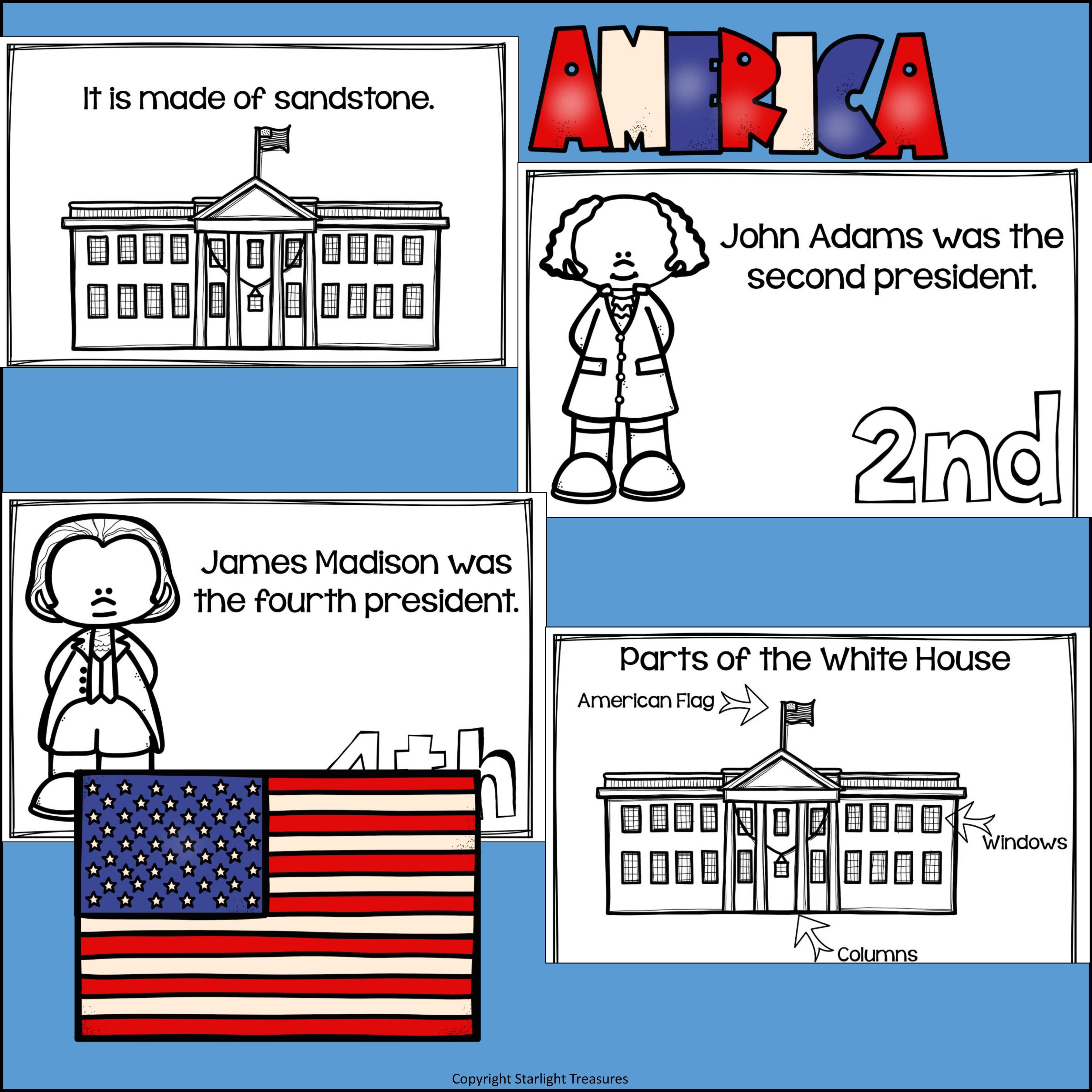White House Mini Book for Early Readers: American Symbols