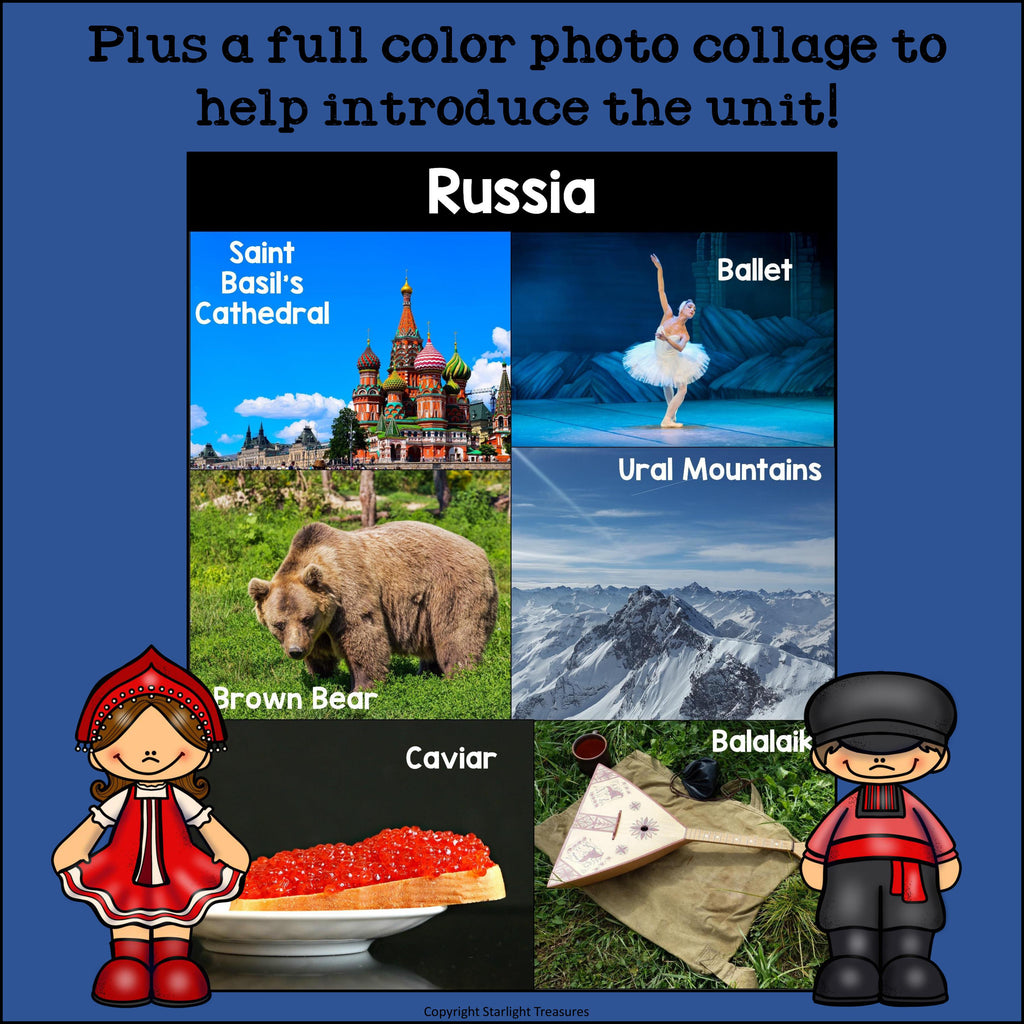 Russia Mini Book for Early Readers - A Country Study