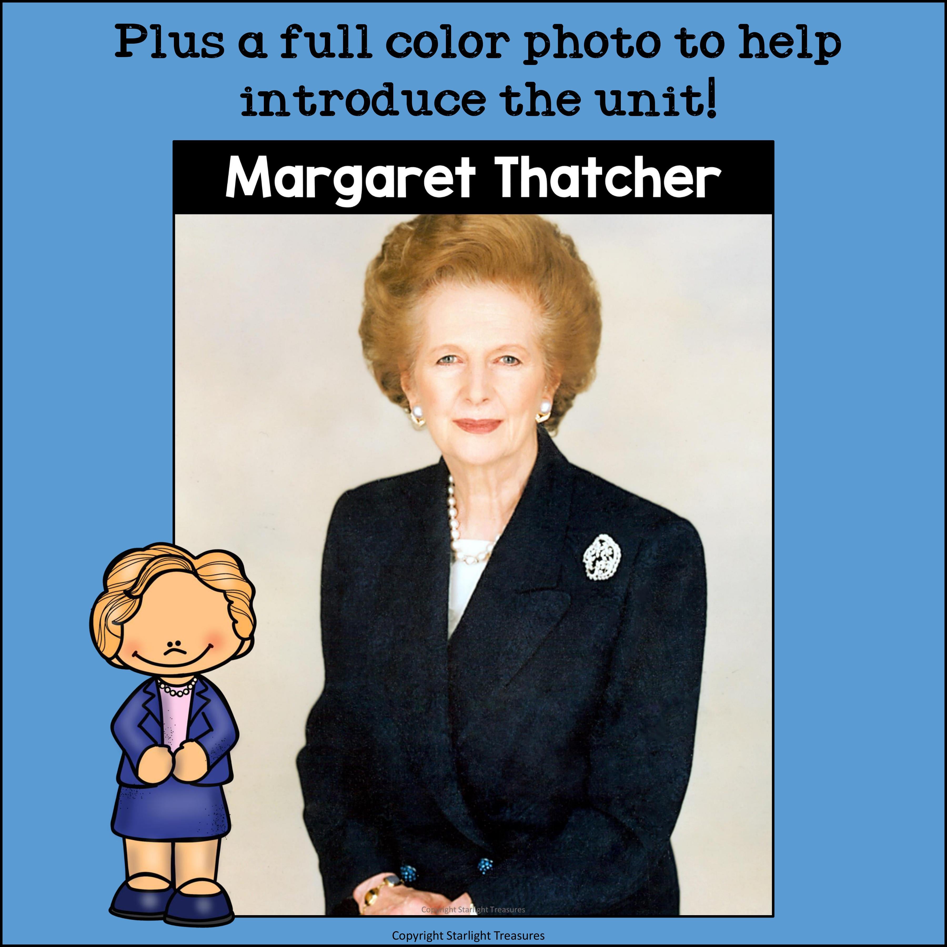 Margaret Thatcher Mini Book for Early Readers: Women's History Month