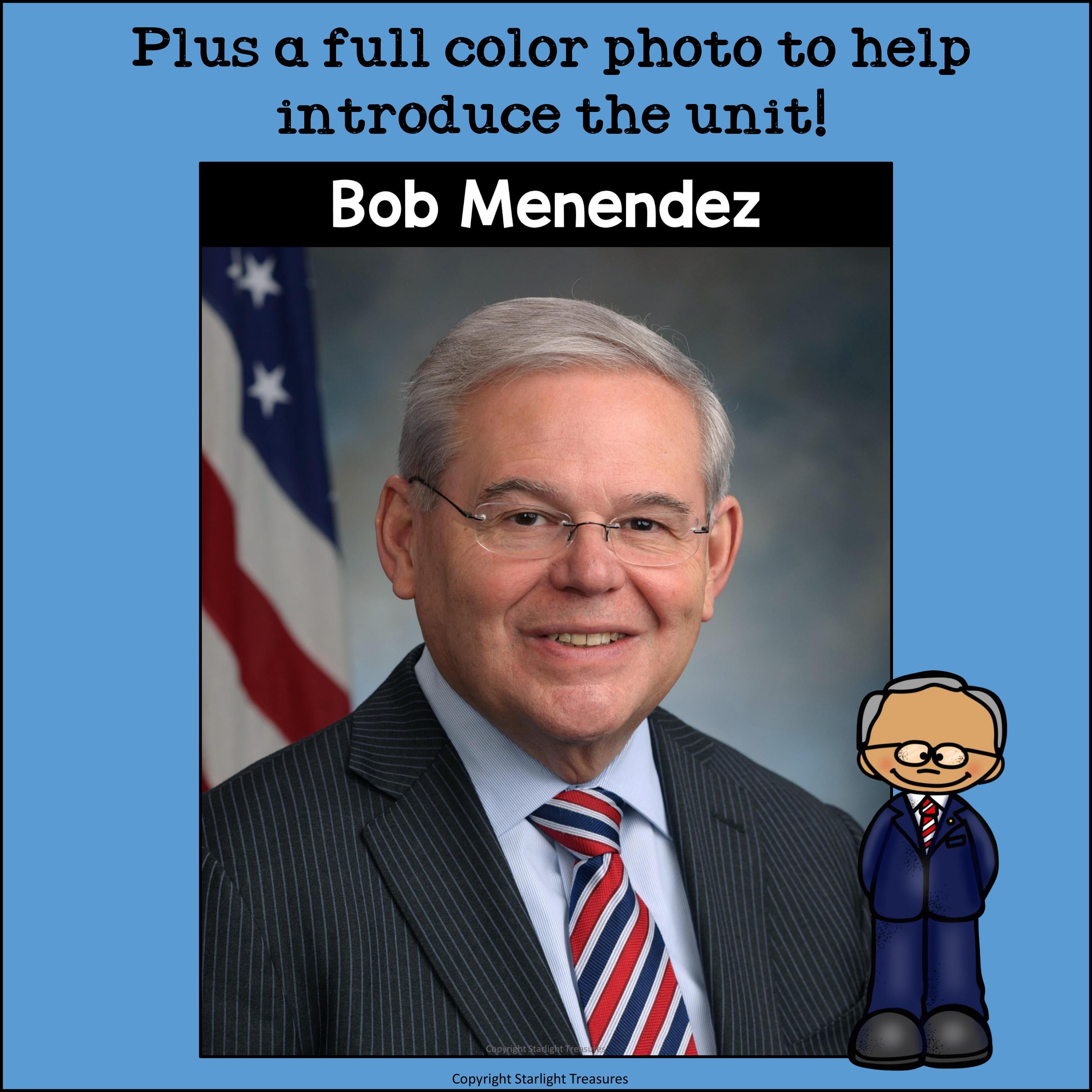 Bob Menendez Mini Book for Early Readers: Hispanic Heritage Month