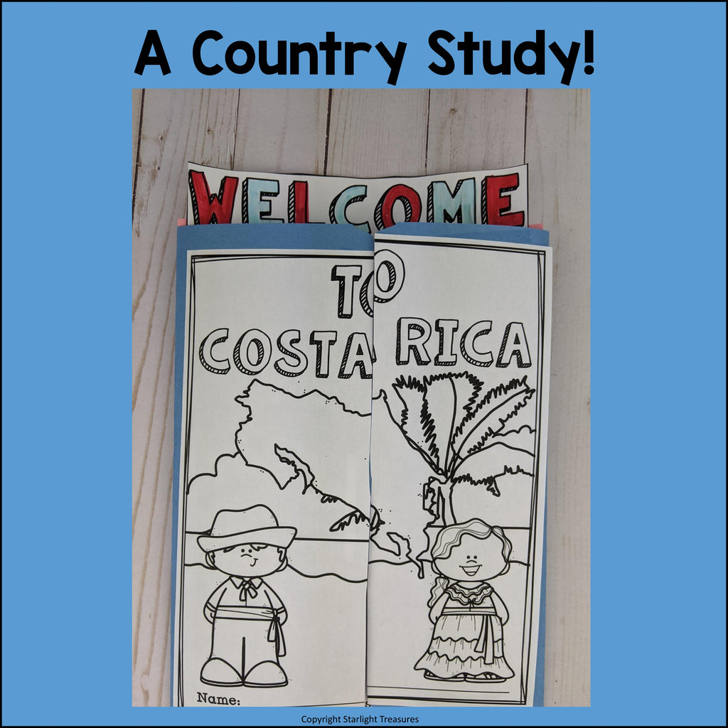Costa Rica Lapbook for Early Learners - A Country Study