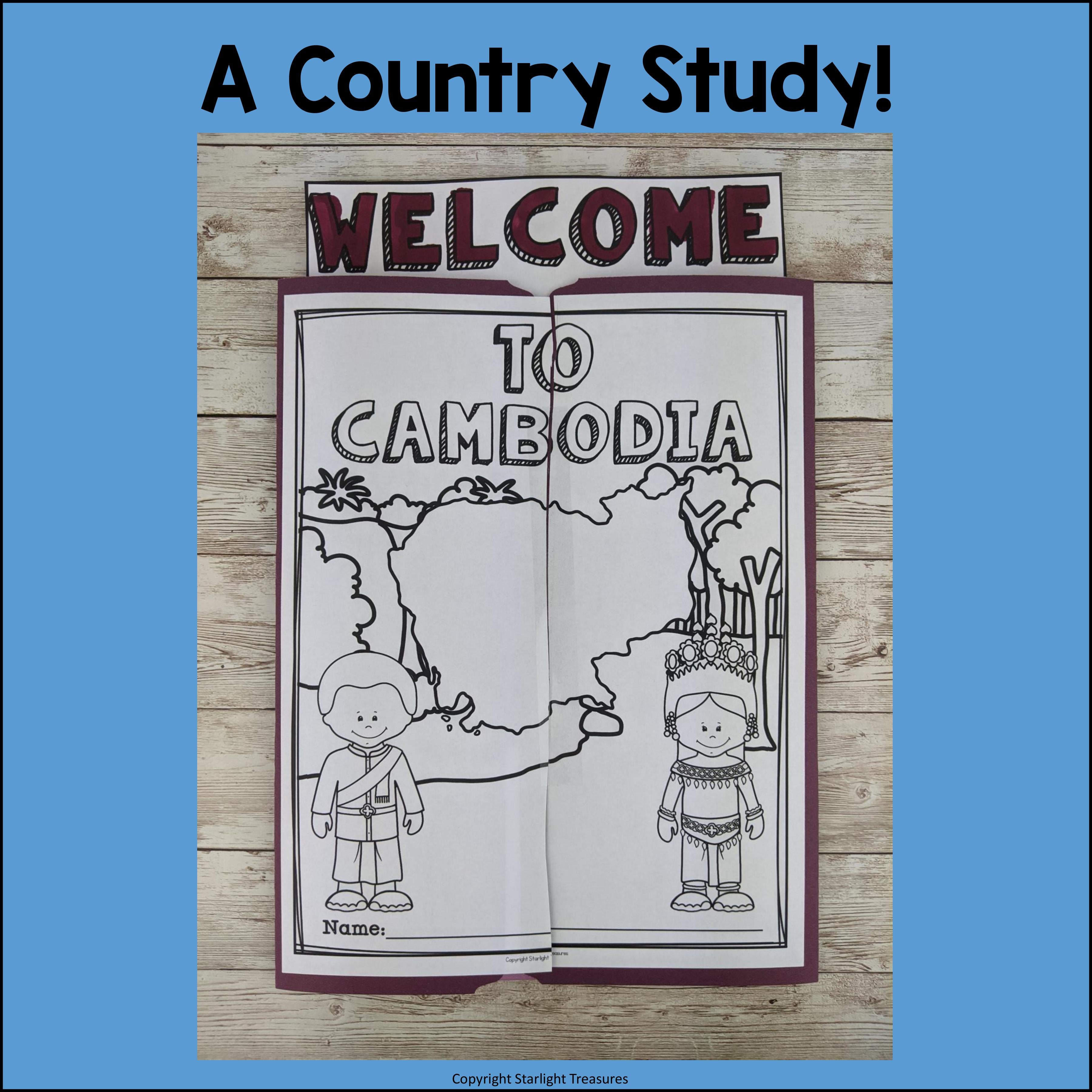 Cambodia Lapbook for Early Learners - A Country Study