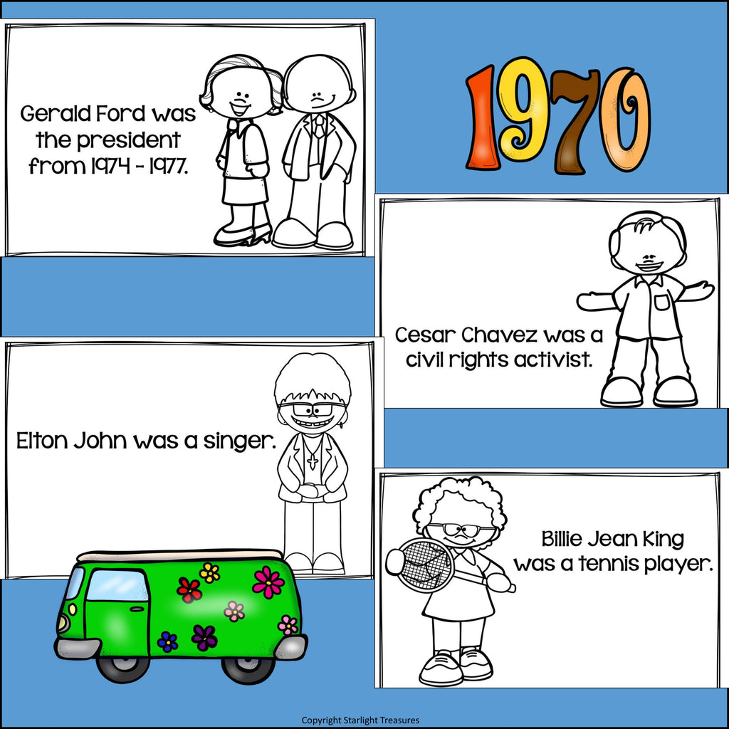  Life in the 1970s Mini Book for Early Readers