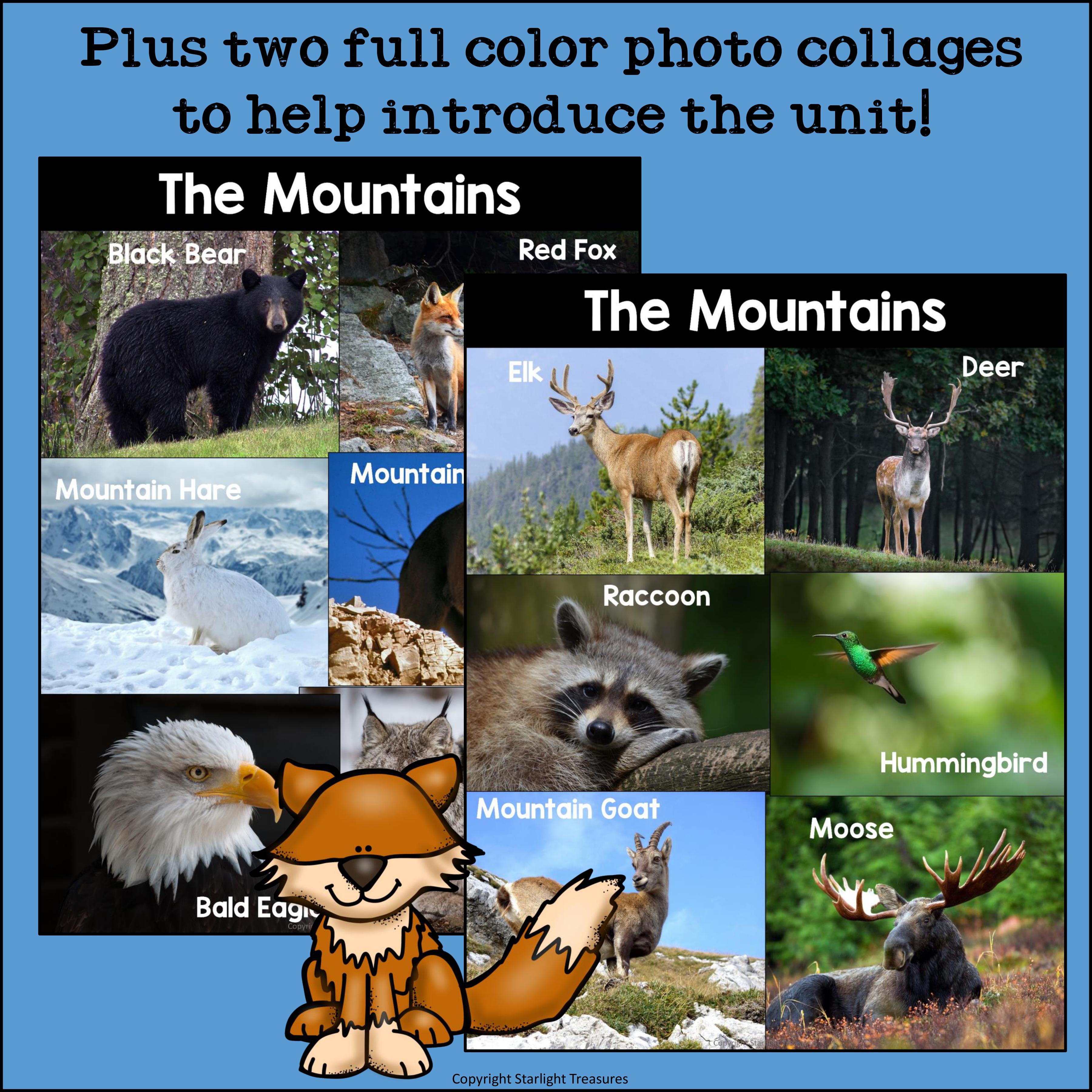 The Mountains Mini Book for Early Readers: Mountain Animals