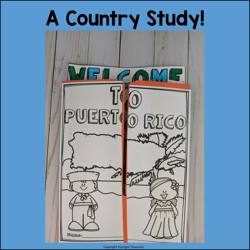 Puerto Rico Lapbook for Early Learners - A Country Study