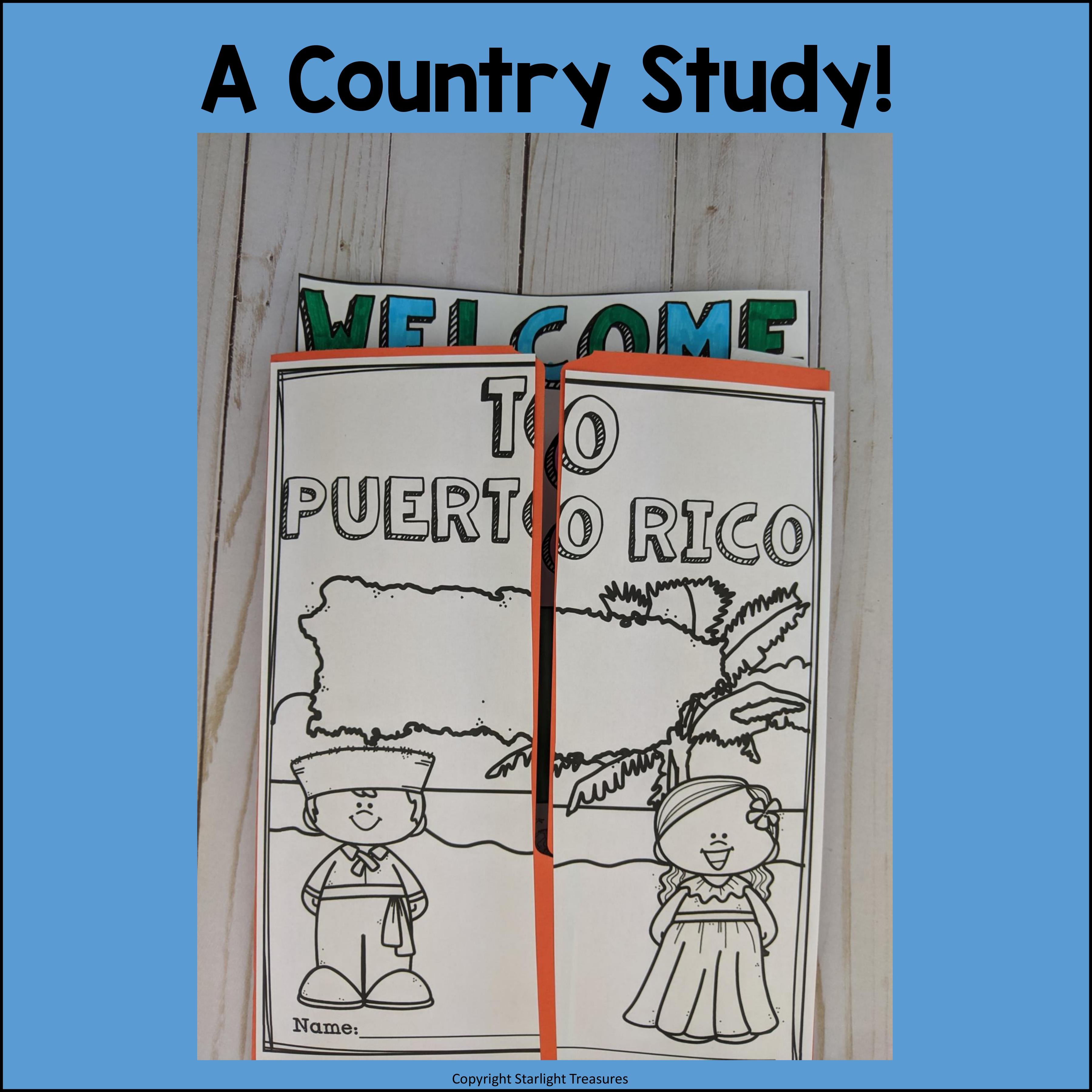 Puerto Rico Lapbook for Early Learners - A Country Study