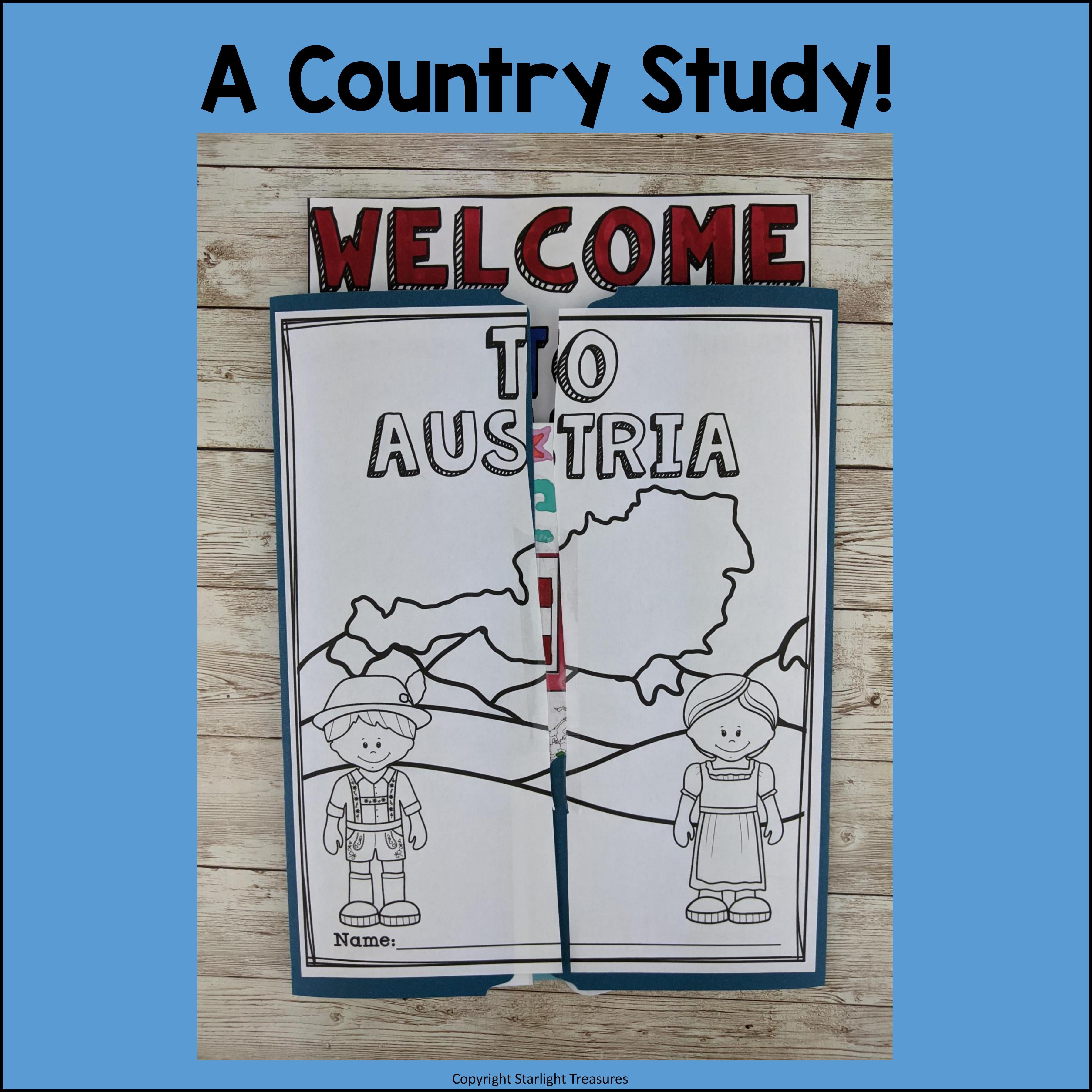 Austria Lapbook for Early Learners - A Country Study