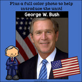 George W. Bush Mini Book for Early Readers: Presidents' Day