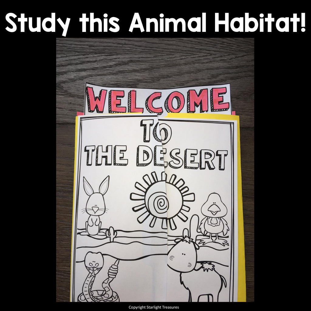 Desert Lapbook for Early Learners - Animal Habitats