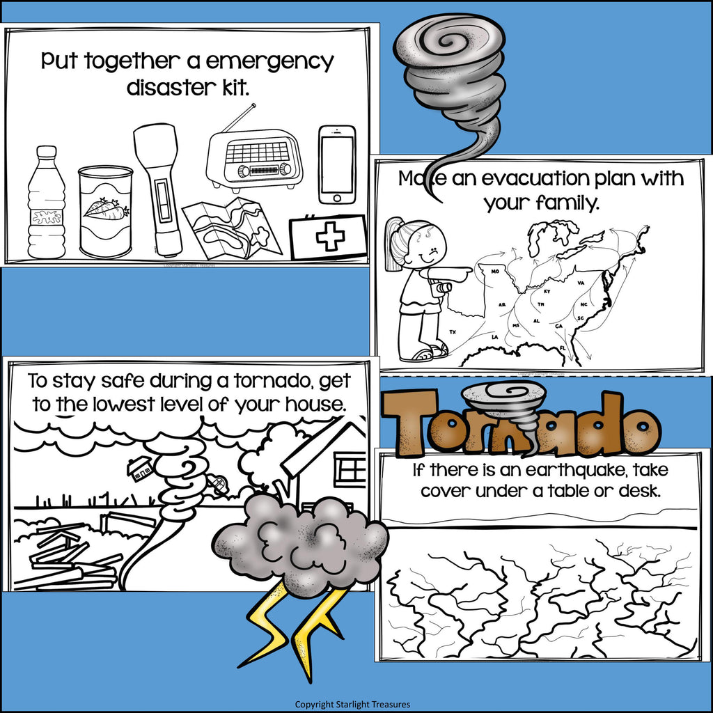 Natural Disasters Mini Book for Early Readers