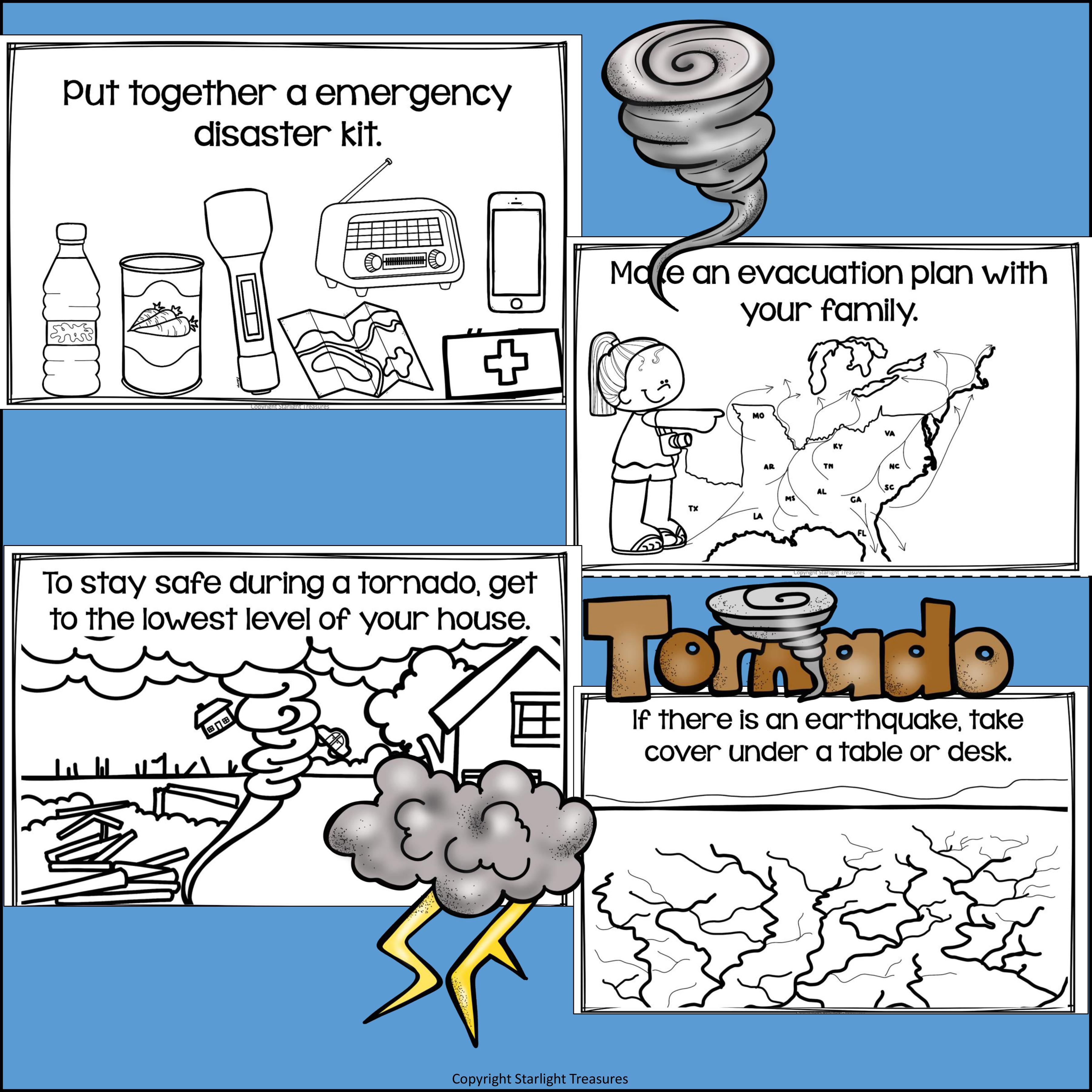 Natural Disasters Mini Book for Early Readers