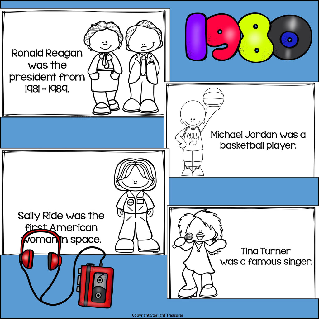 Life in the 1980s Mini Book for Early Readers