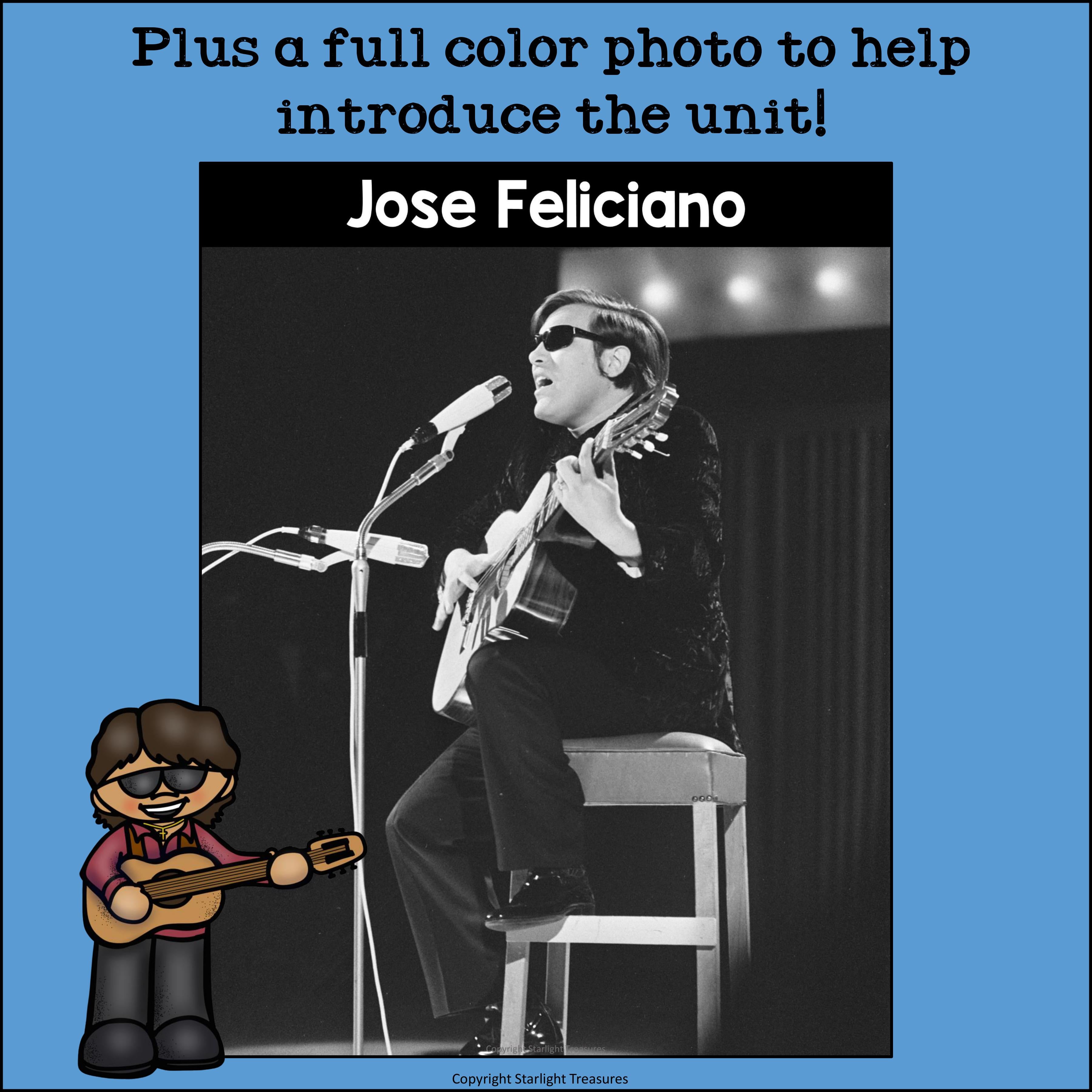 José Feliciano Mini Book for Early Readers: Hispanic Heritage Month