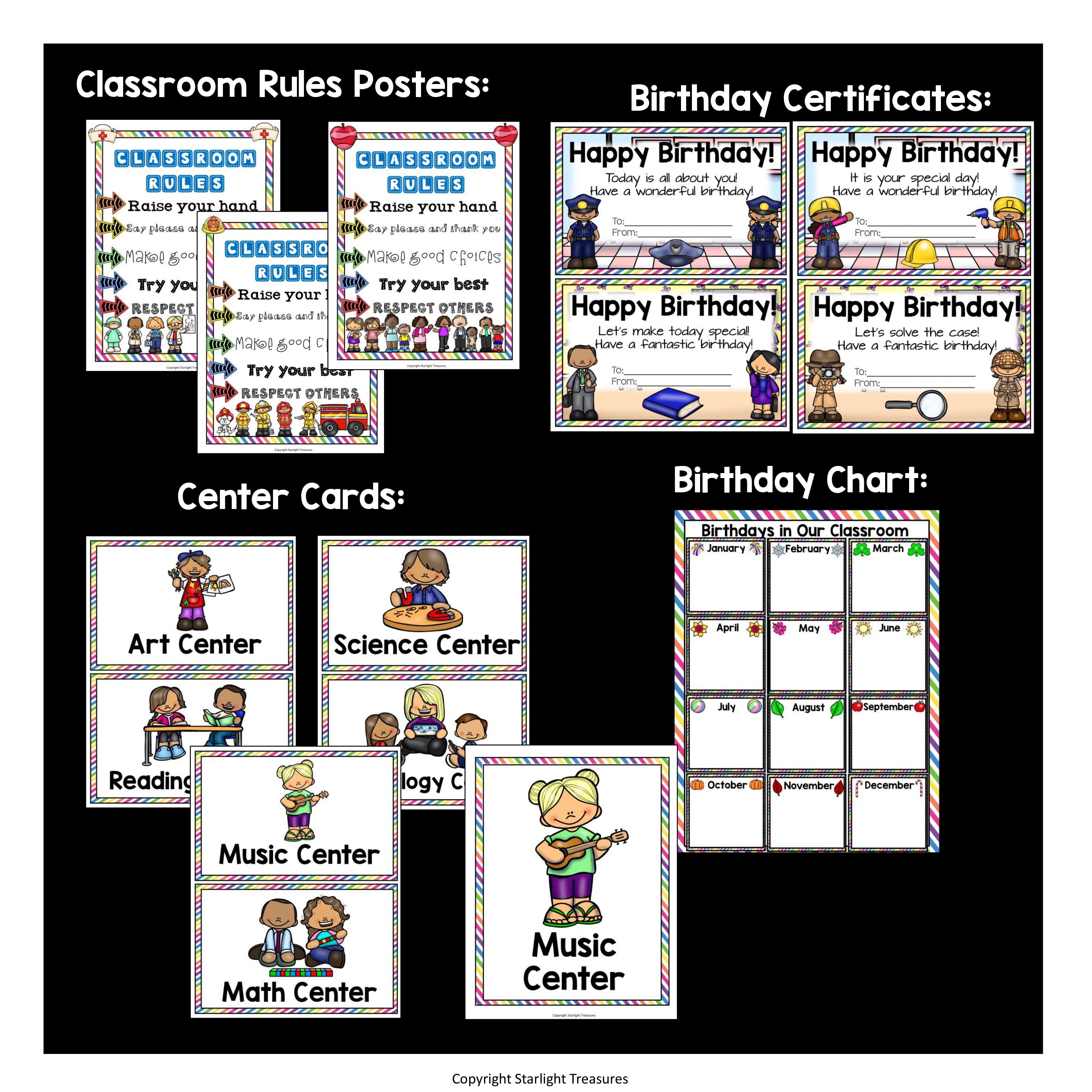 Classroom Decor Pack - Careers and Community Helpers Theme