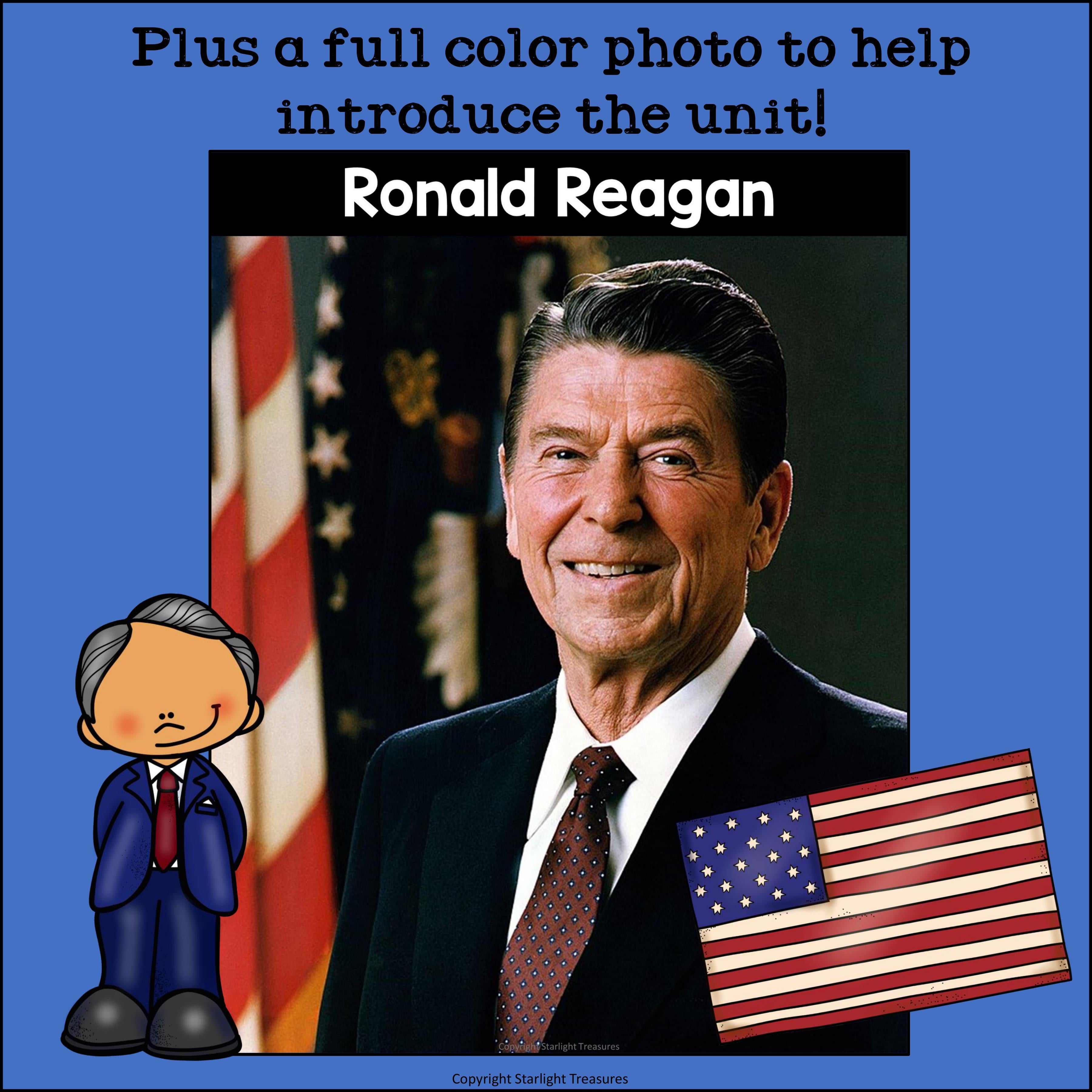 Ronald Reagan Mini Book for Early Readers: Presidents' Day