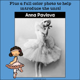 Anna Pavlova Mini Book for Early Readers: Women's History Month