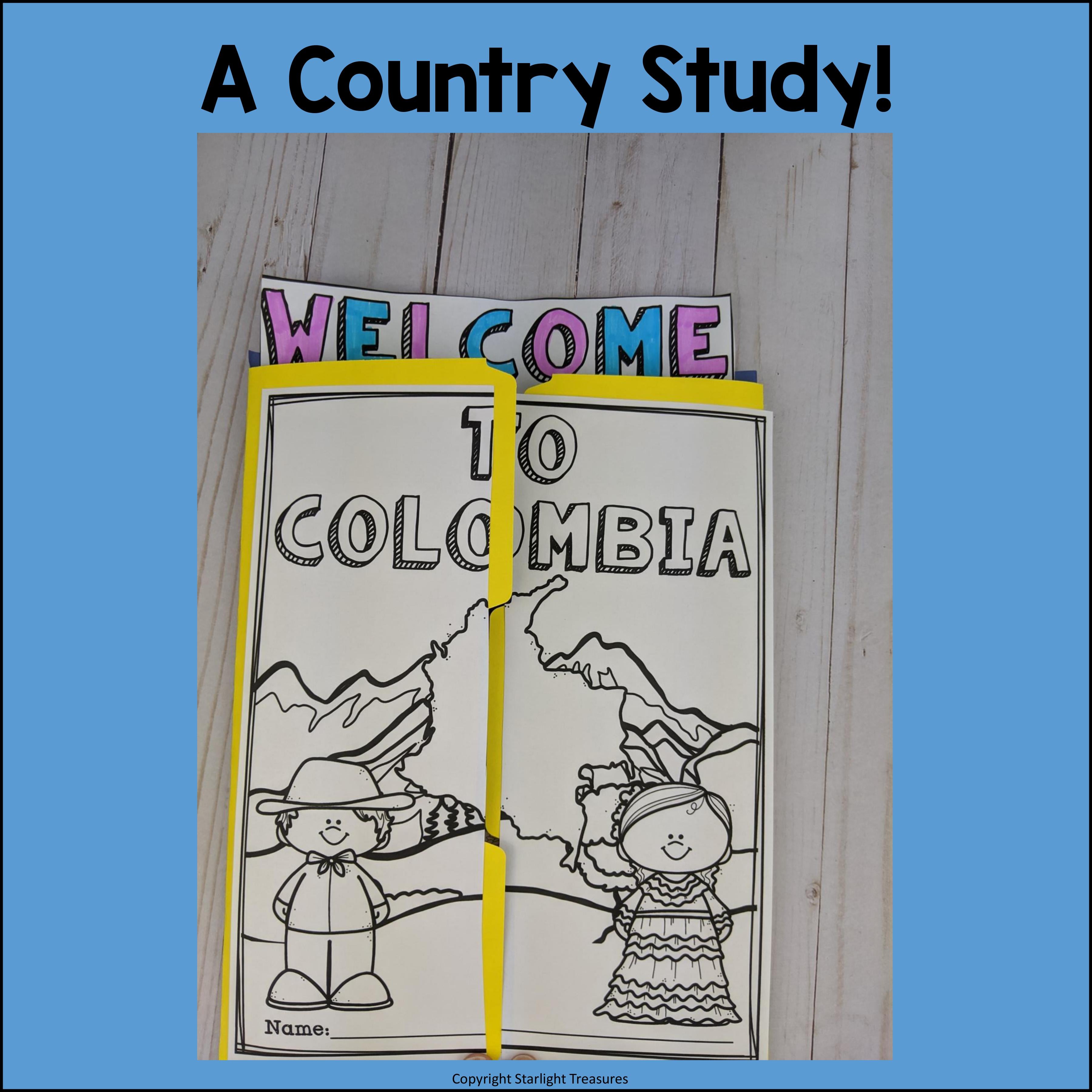Colombia Lapbook for Early Learners - A Country Study
