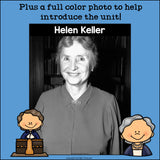 Helen Keller Mini Book for Early Readers: Women's History Month
