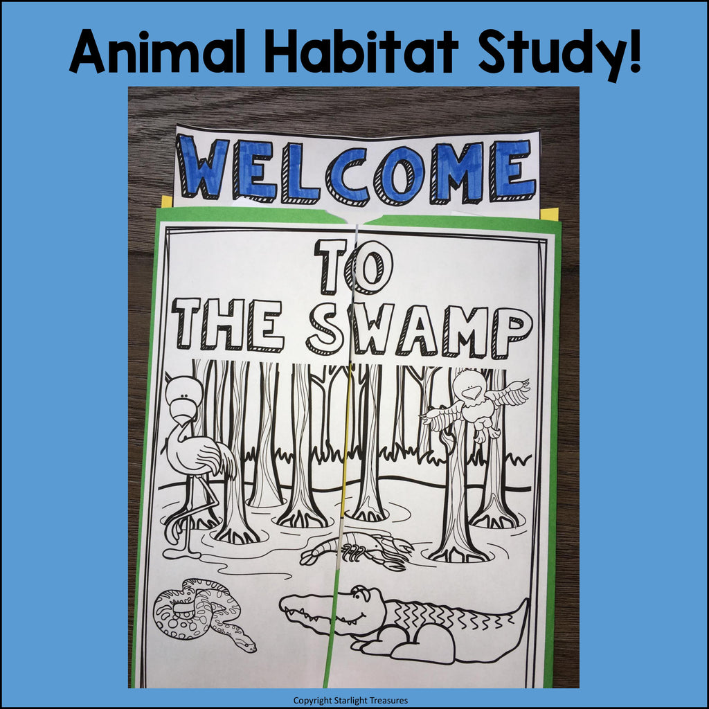Swamp Lapbook for Early Learners - Animal Habitats