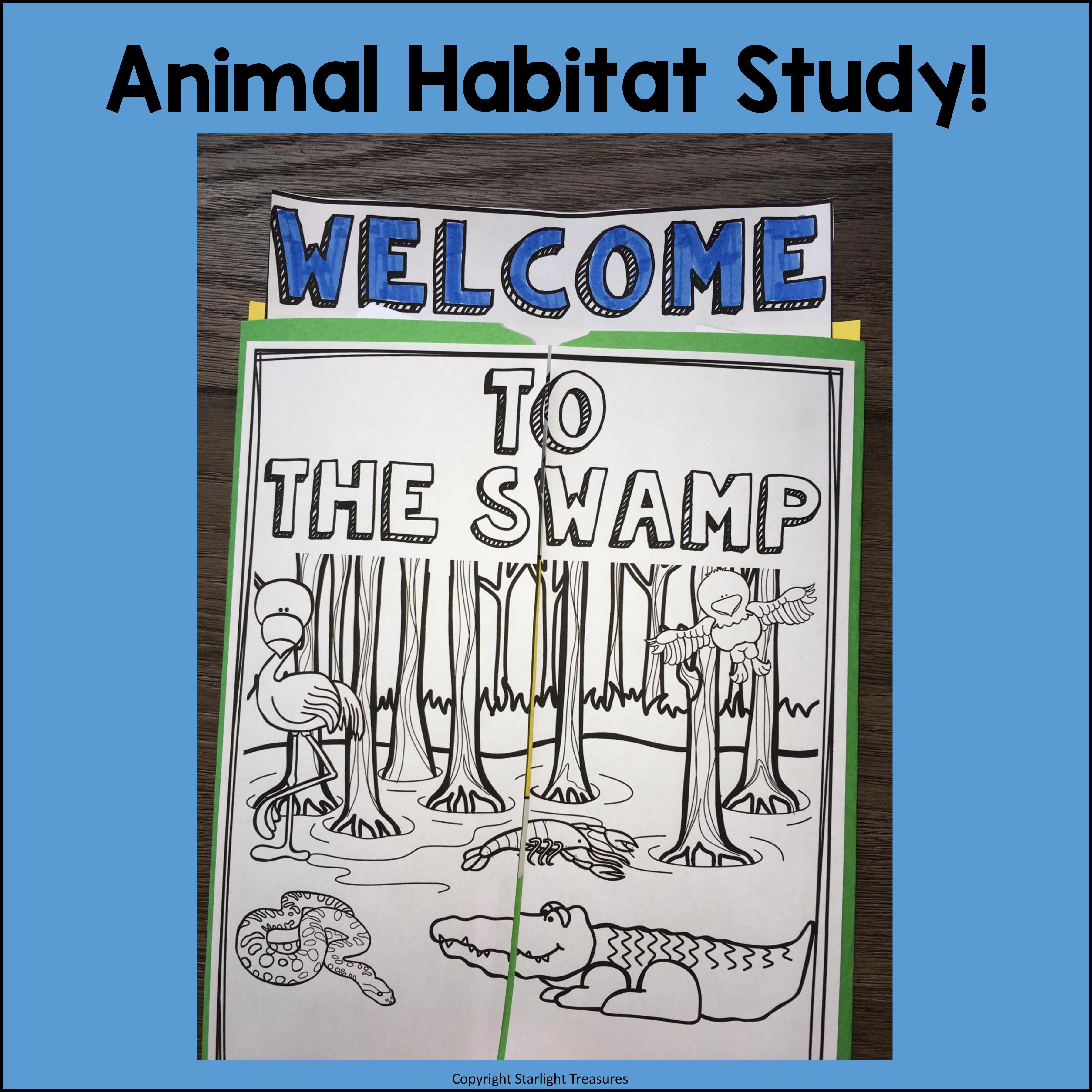 Swamp Lapbook for Early Learners - Animal Habitats