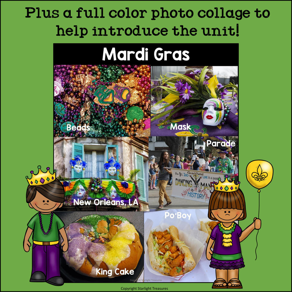 Mardi Gras Mini Book for Early Readers