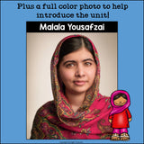 Malala Yousafzai Mini Book for Early Readers: Women's History Month