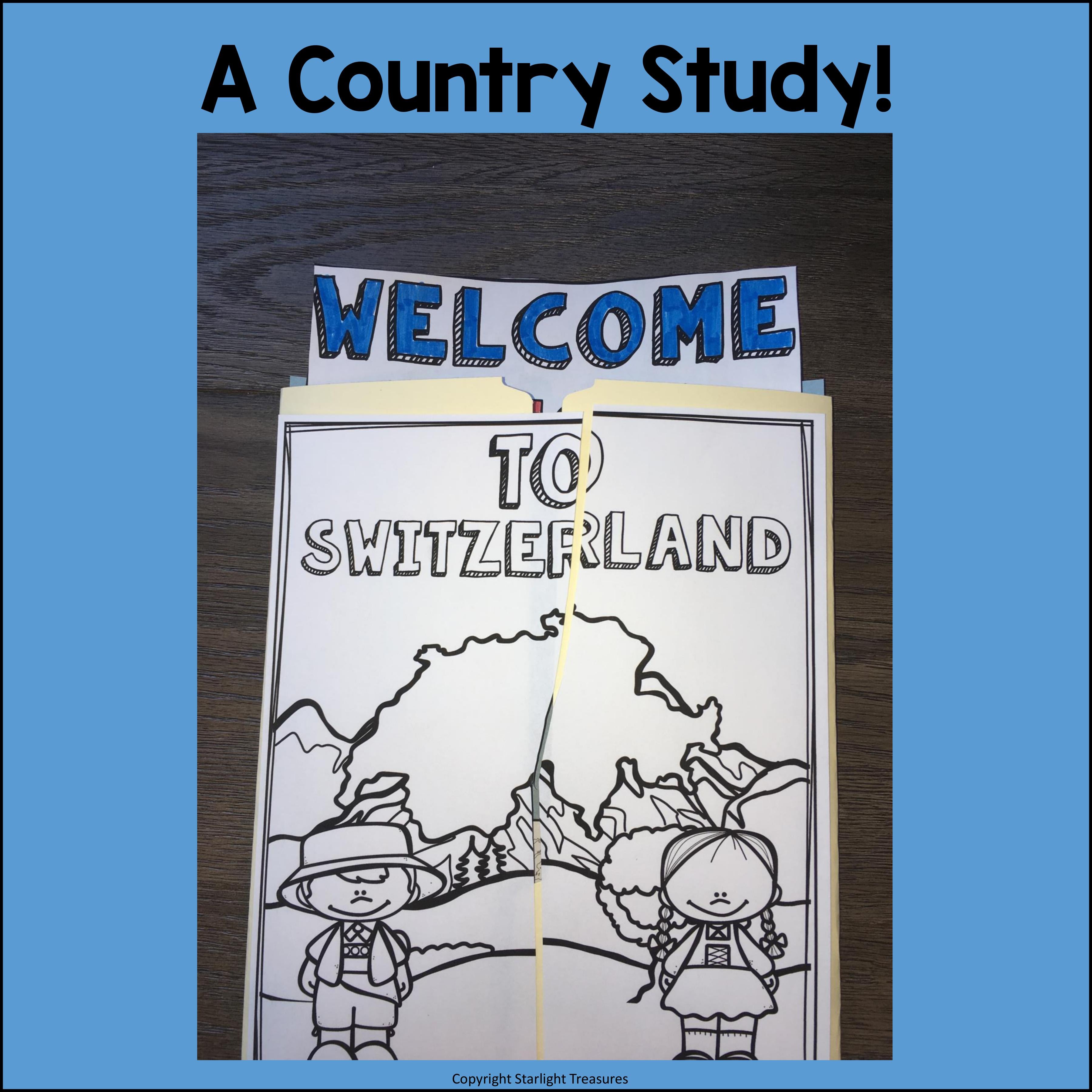 Switzerland Lapbook for Early Learners - A Country Study
