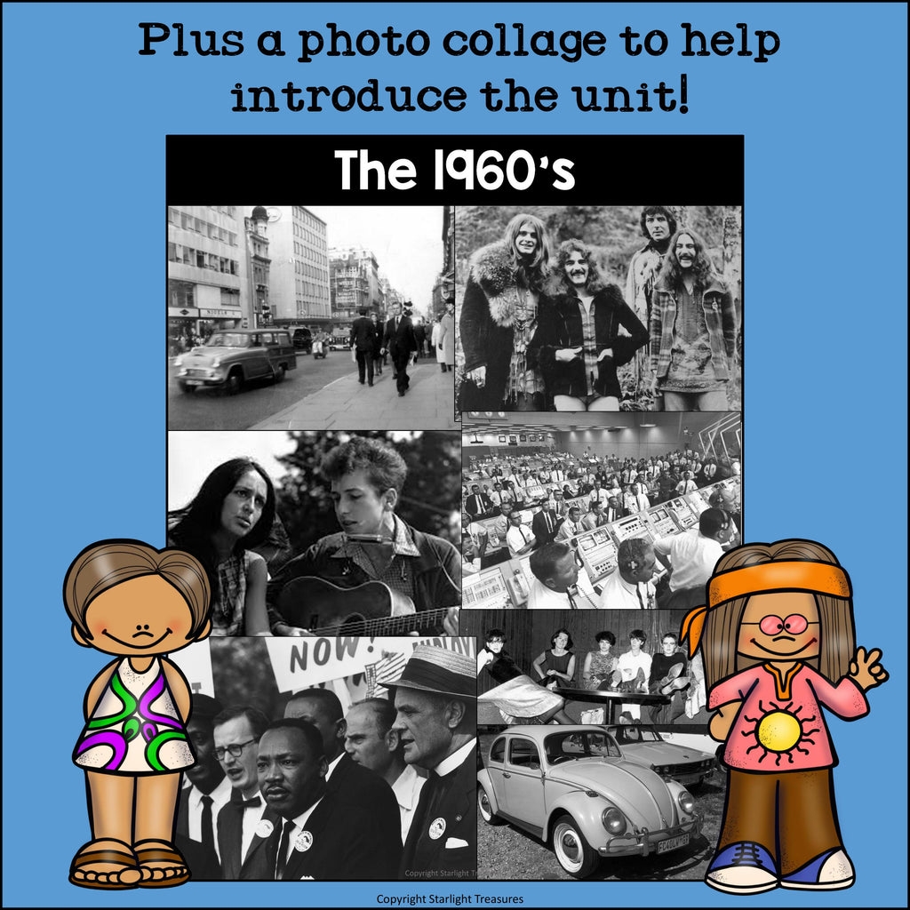 Life in the 1960s Mini Book for Early Readers