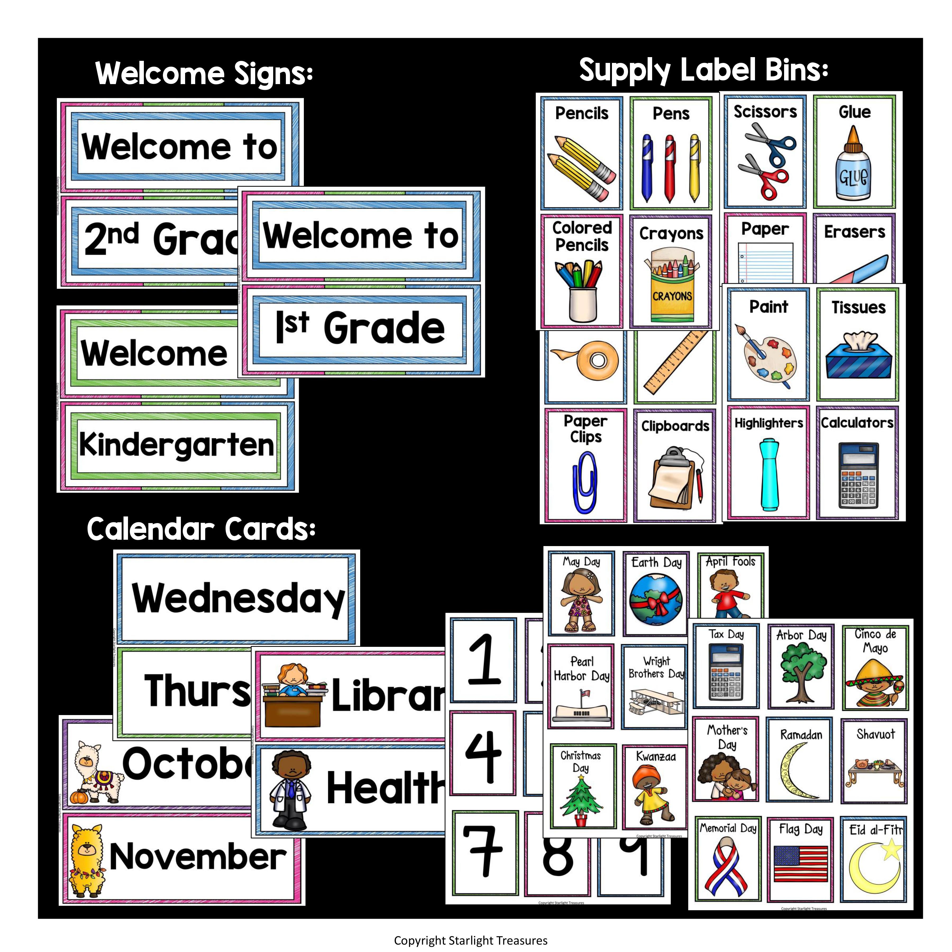 Classroom Decor Pack - Llama Theme