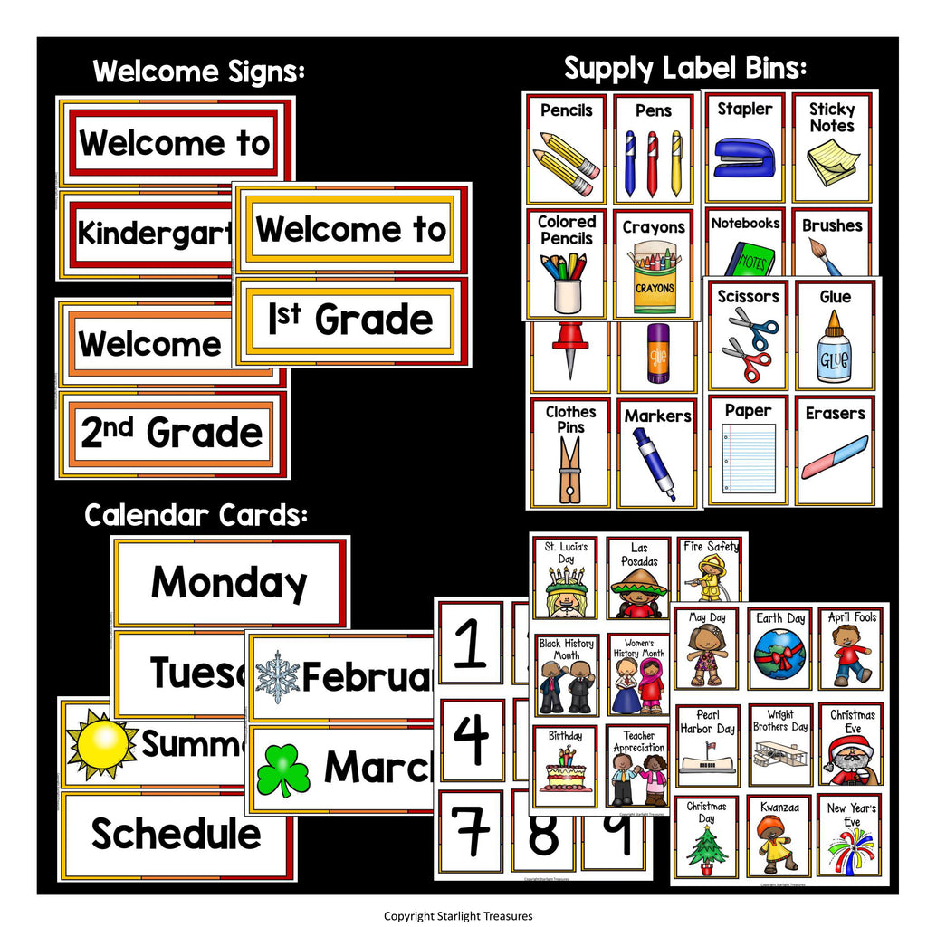 Classroom Decor Pack - Fall Theme