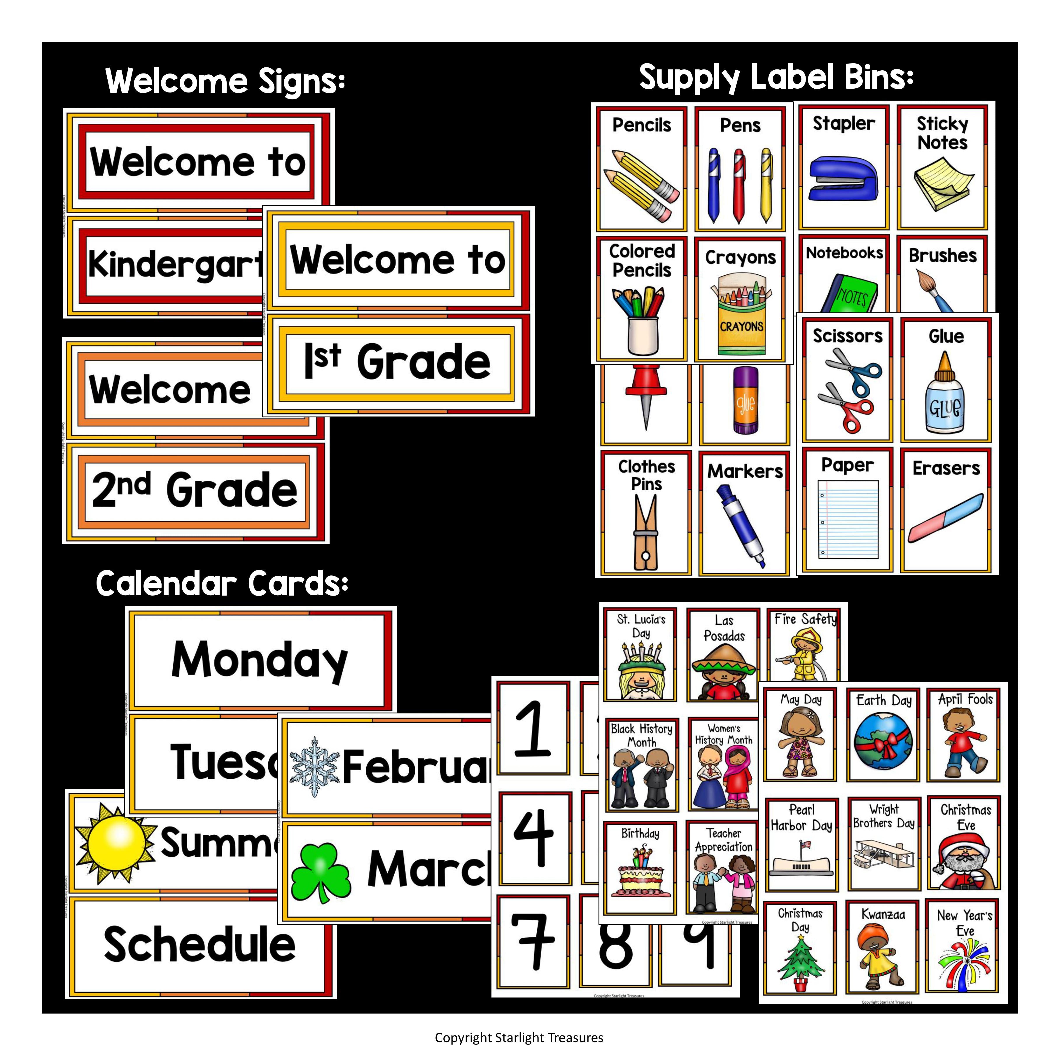 Classroom Decor Pack - Fall Theme