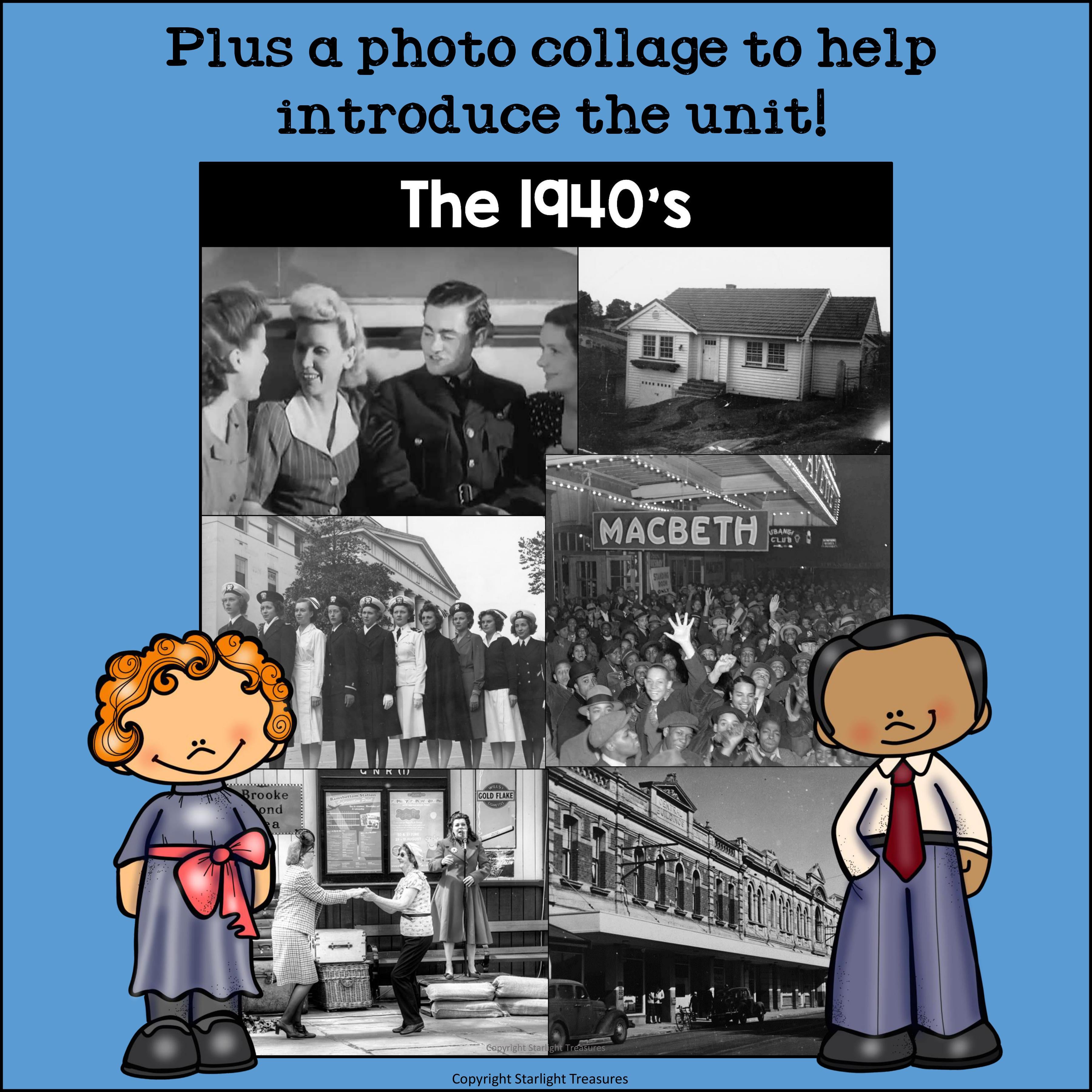  Life in the 1940s Mini Book for Early Readers