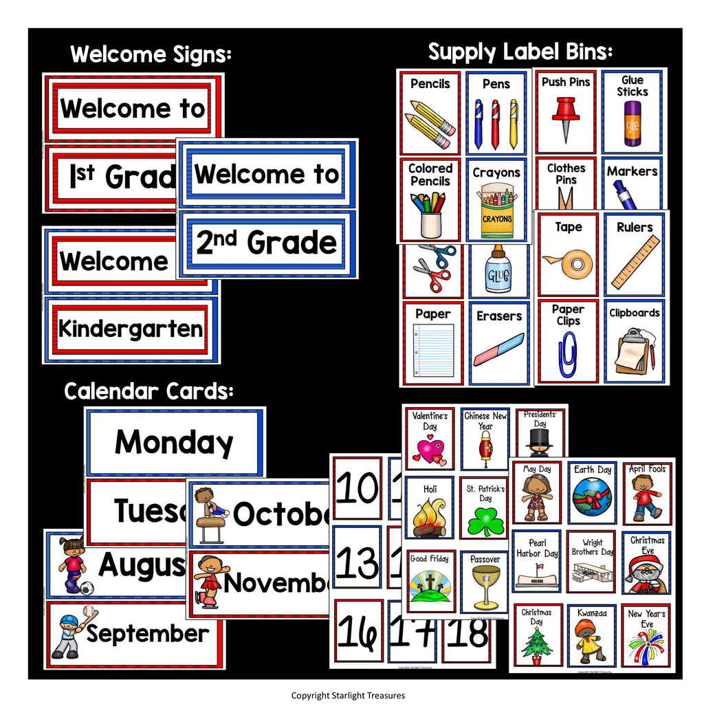 Classroom Decor Pack - Sports Theme