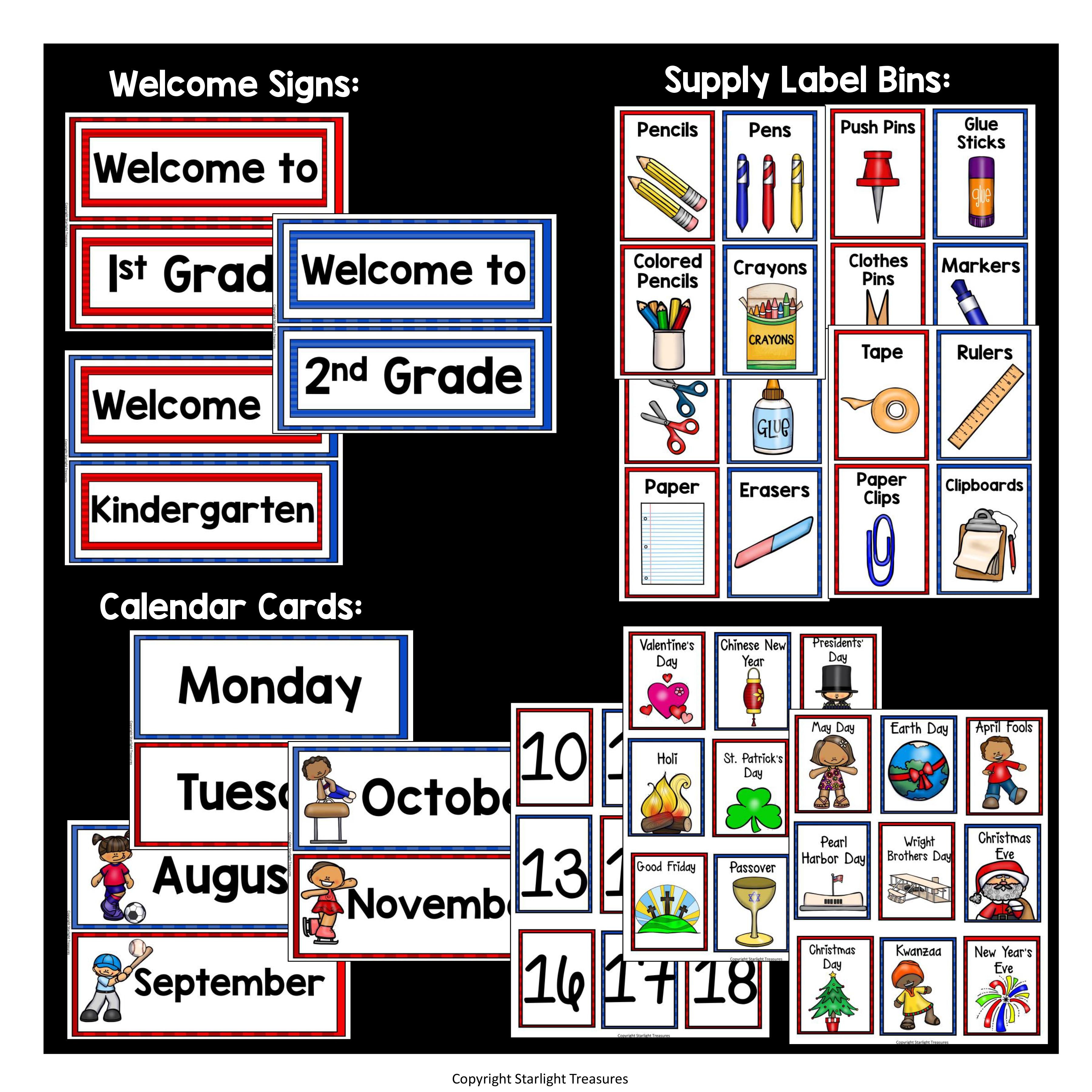 Classroom Decor Pack - Sports Theme