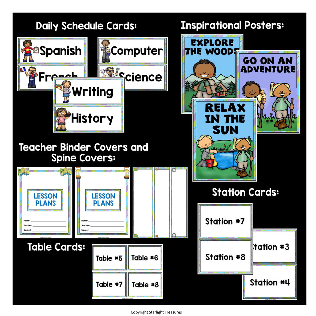 Classroom Decor Pack - Camping Theme