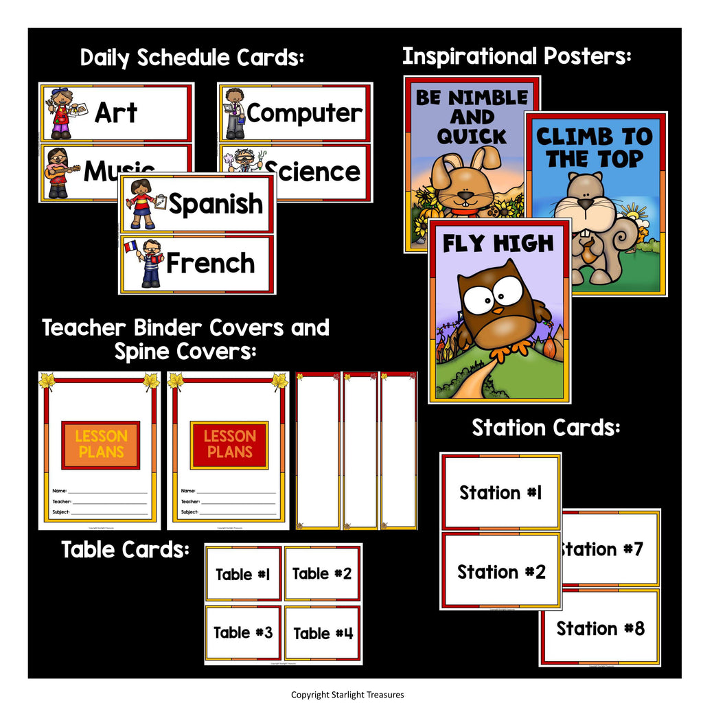 Classroom Decor Pack - Fall Theme